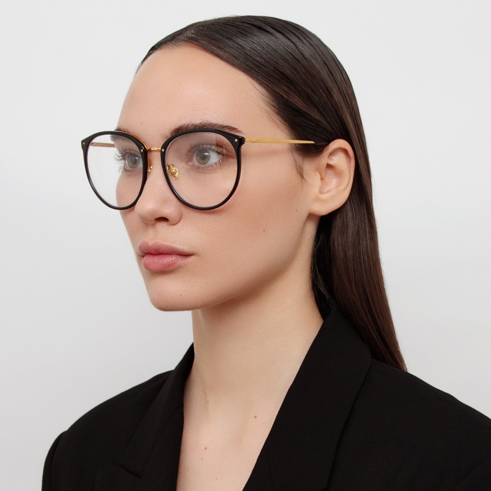 Kings Optical Frame in Black - LINDA FARROW - Optical Frame -