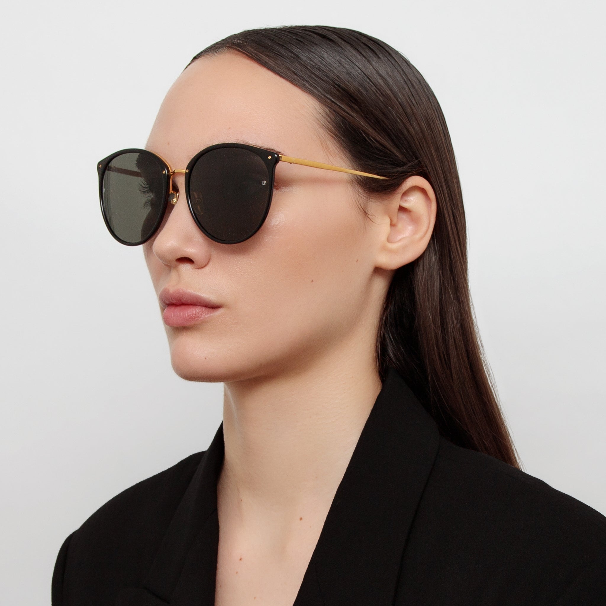 Kings Sunglasses in Black - LINDA FARROW - Sunglasses -
