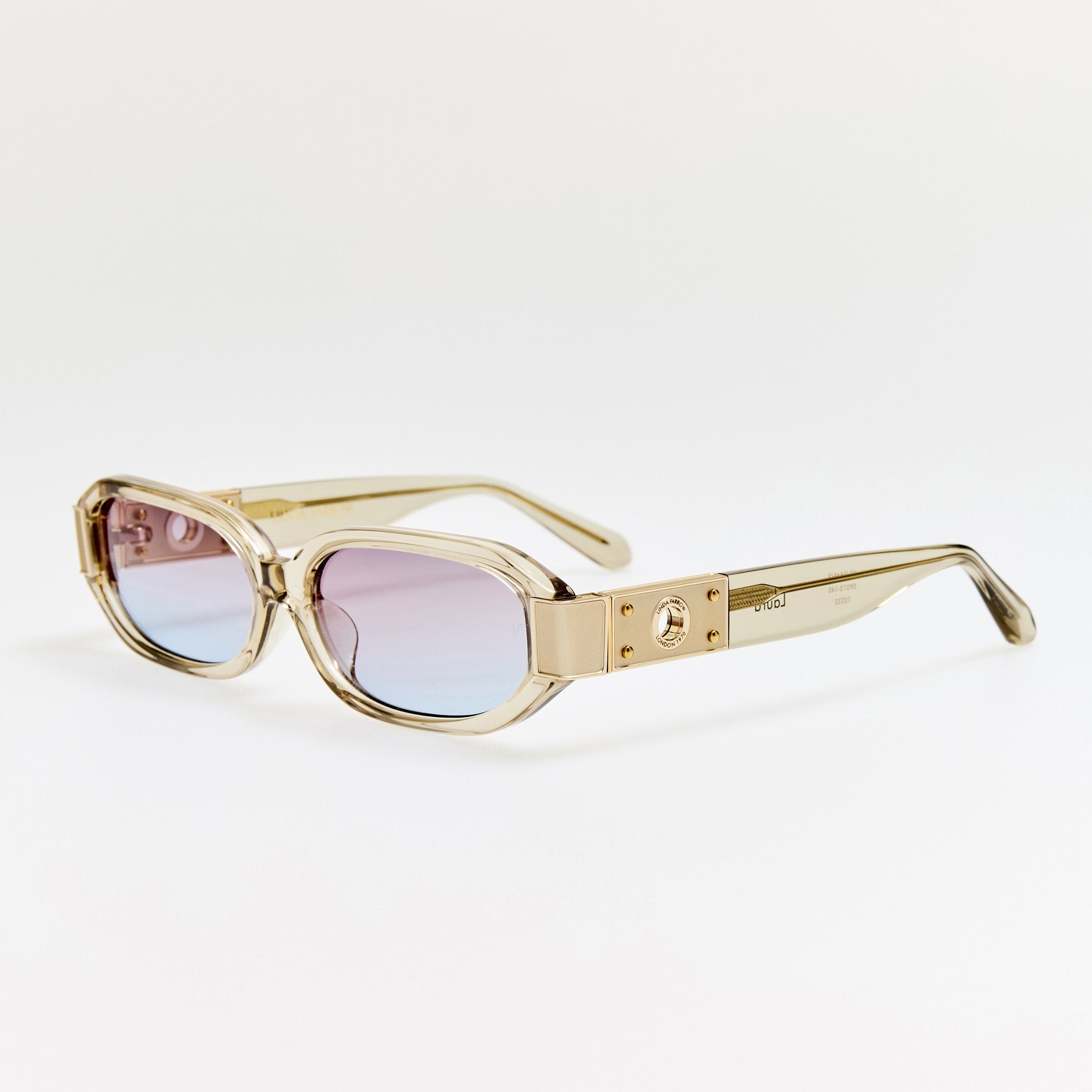 Laura Sunglasses in Truffle and Dusk - LINDA FARROW - Sunglasses -