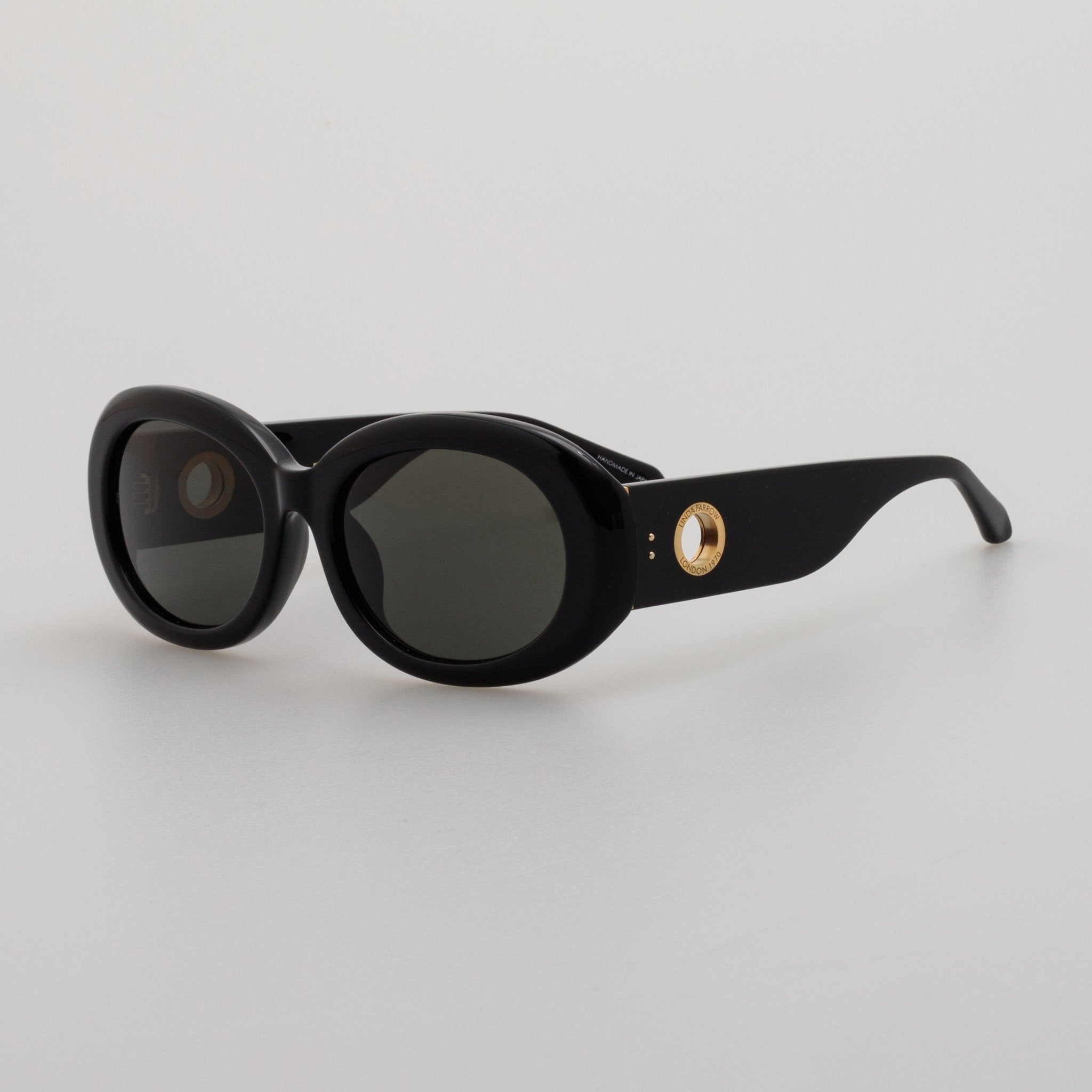 Lina Sunglasses in Black - LINDA FARROW - Sunglasses -