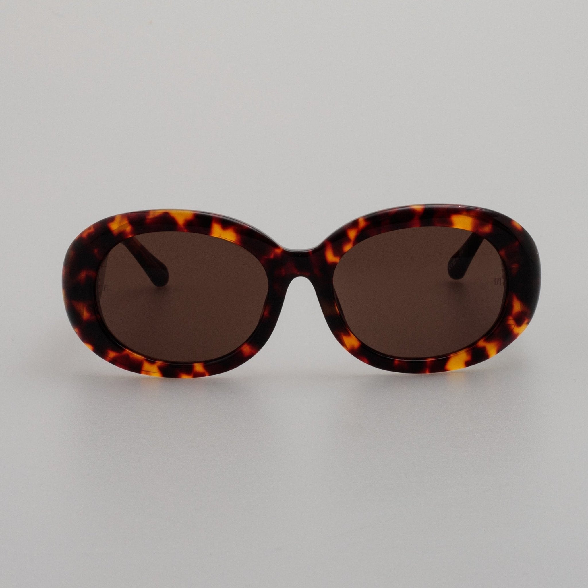 Lina Sunglasses in Tortoiseshell - LINDA FARROW - Sunglasses -