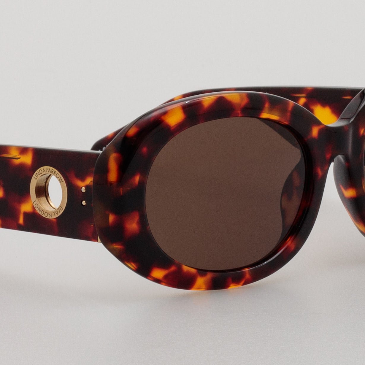 Lina Sunglasses in Tortoiseshell - LINDA FARROW - Sunglasses -