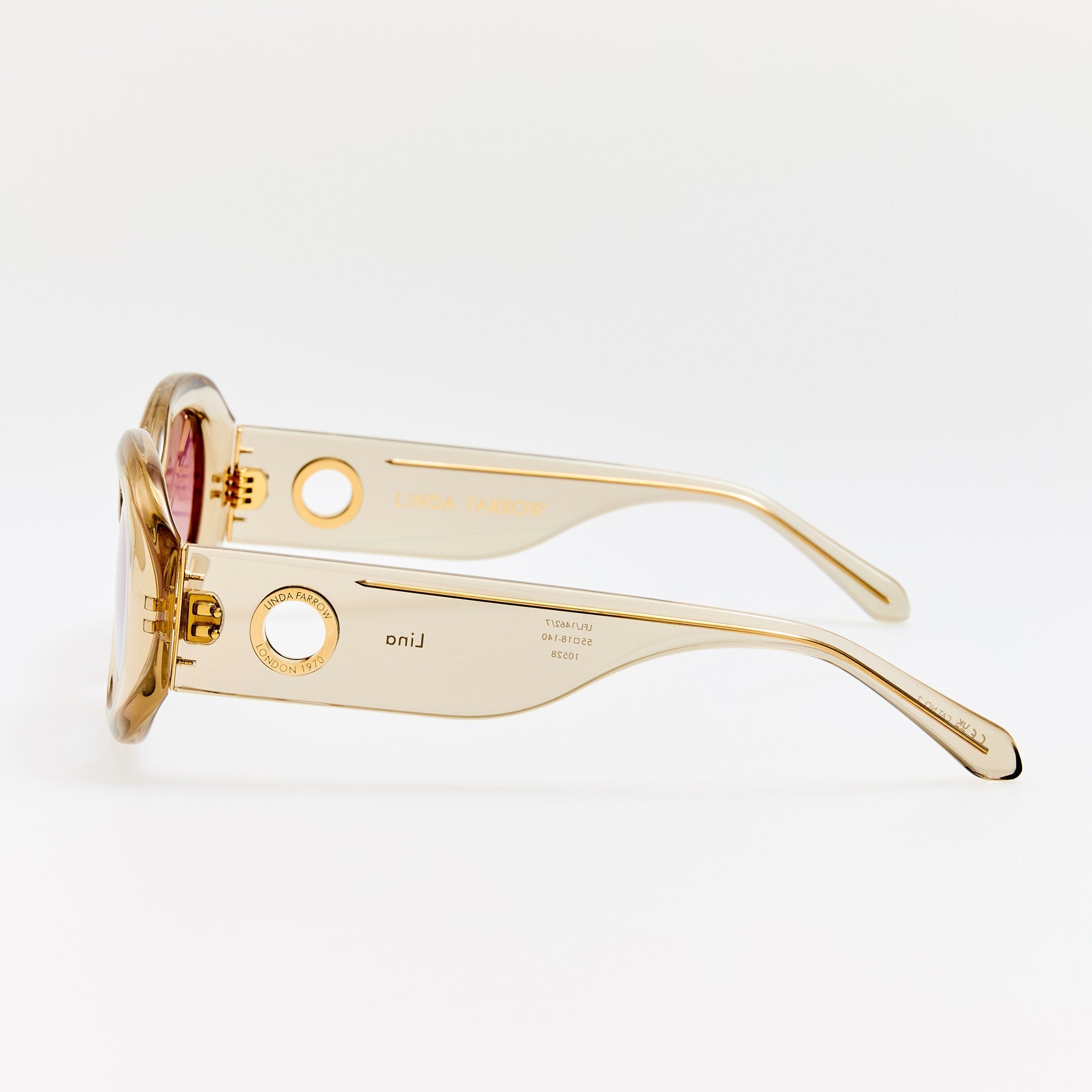 Lina Sunglasses in Truffle and Dusk - LINDA FARROW - Sunglasses -