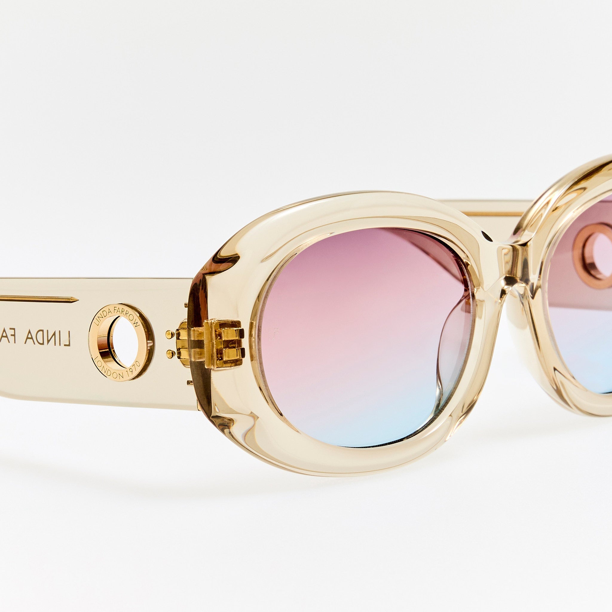 Lina Sunglasses in Truffle and Dusk - LINDA FARROW - Sunglasses -
