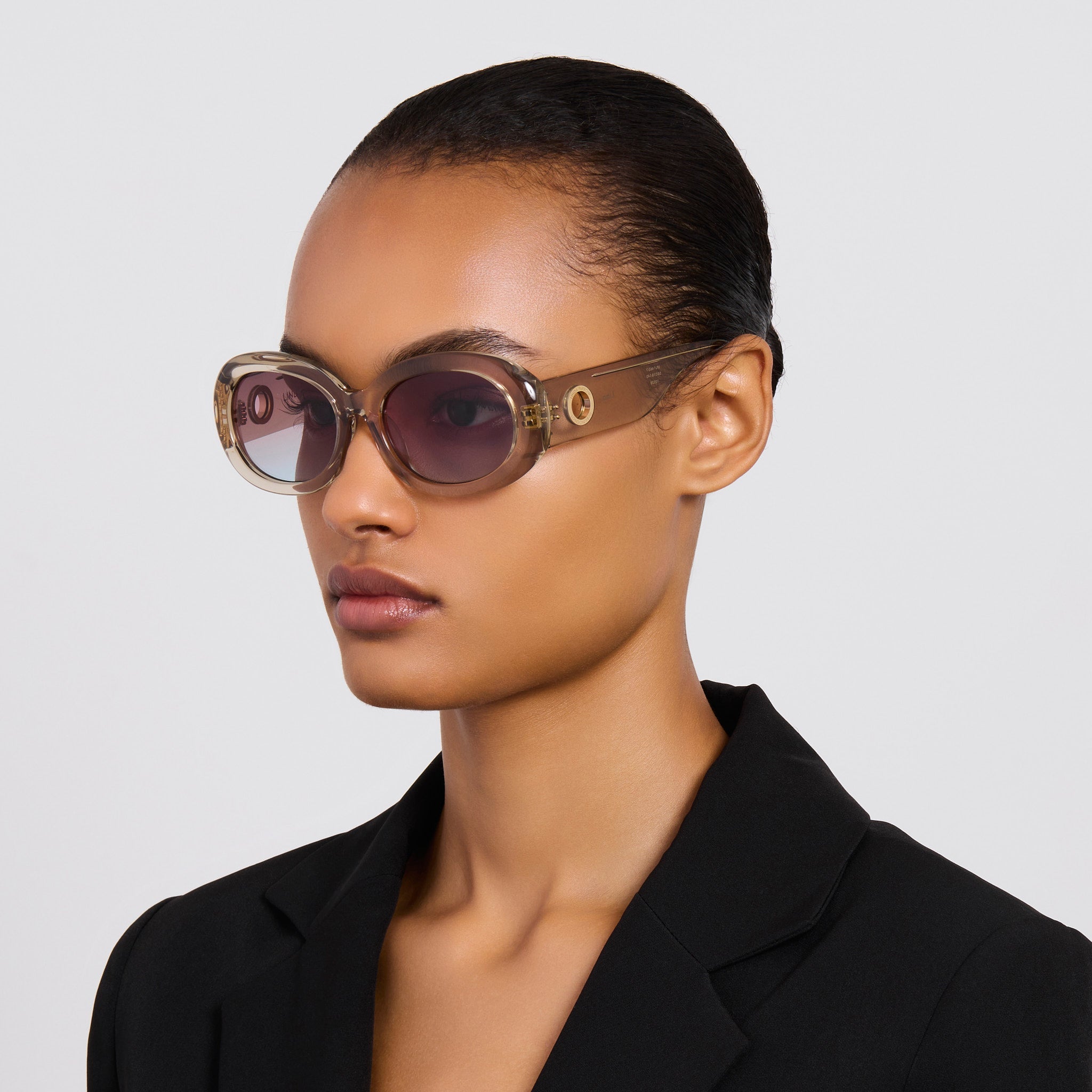 Lina Sunglasses in Truffle and Dusk - LINDA FARROW - Sunglasses -