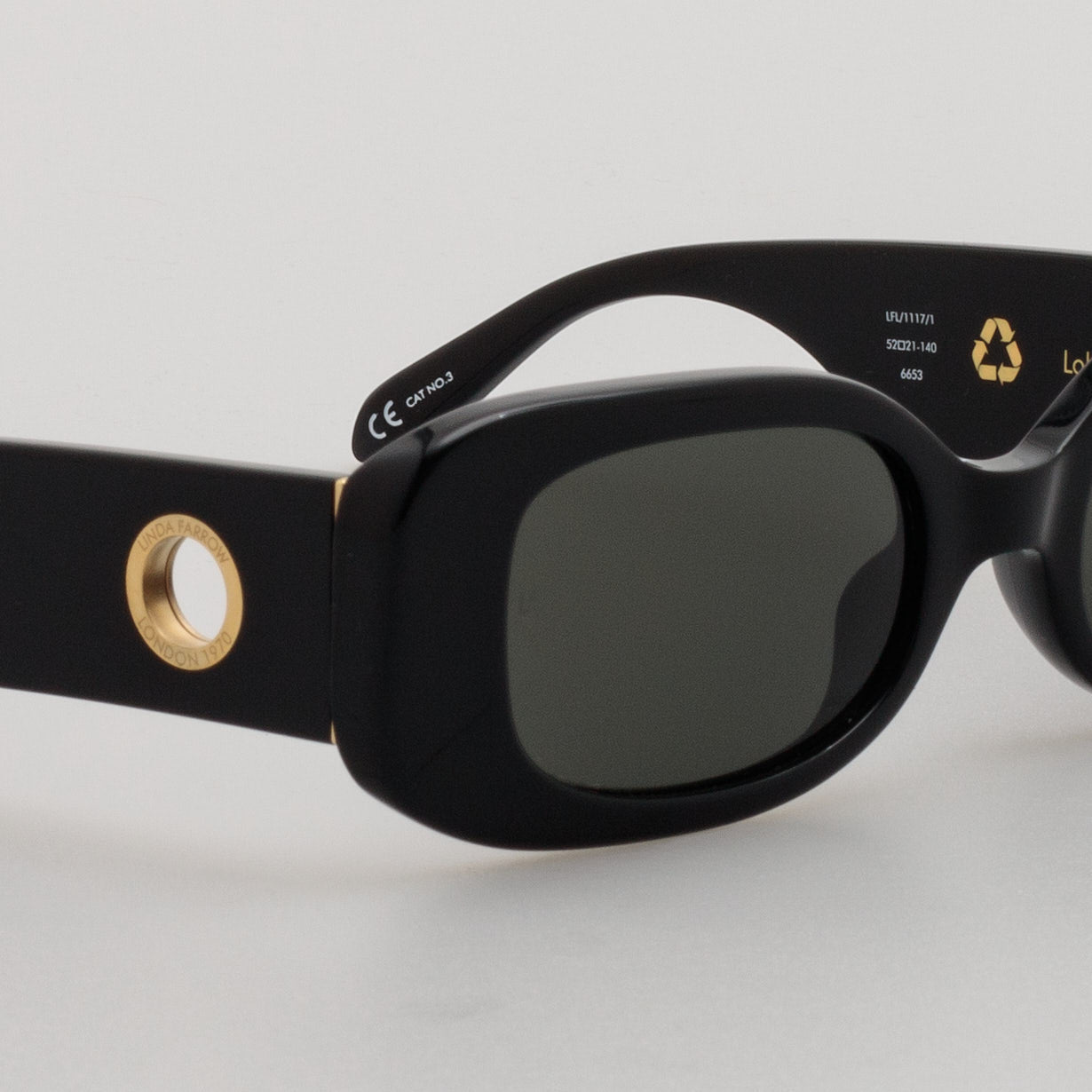 Lola Sunglasses in Black - LINDA FARROW - Sunglasses -