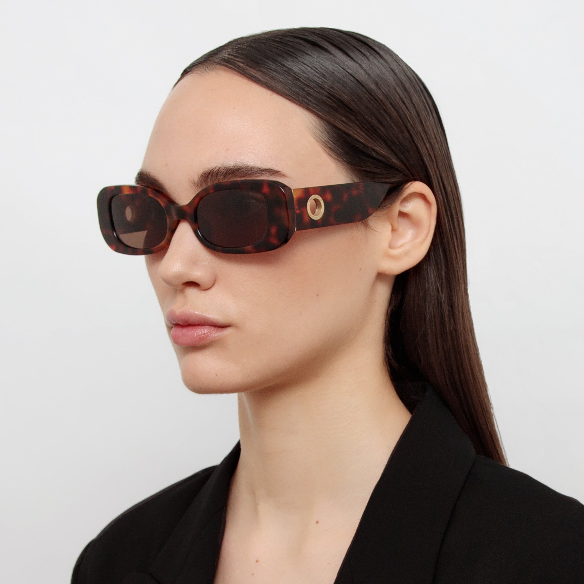 Lola Sunglasses in Tortoiseshell - LINDA FARROW - Sunglasses -