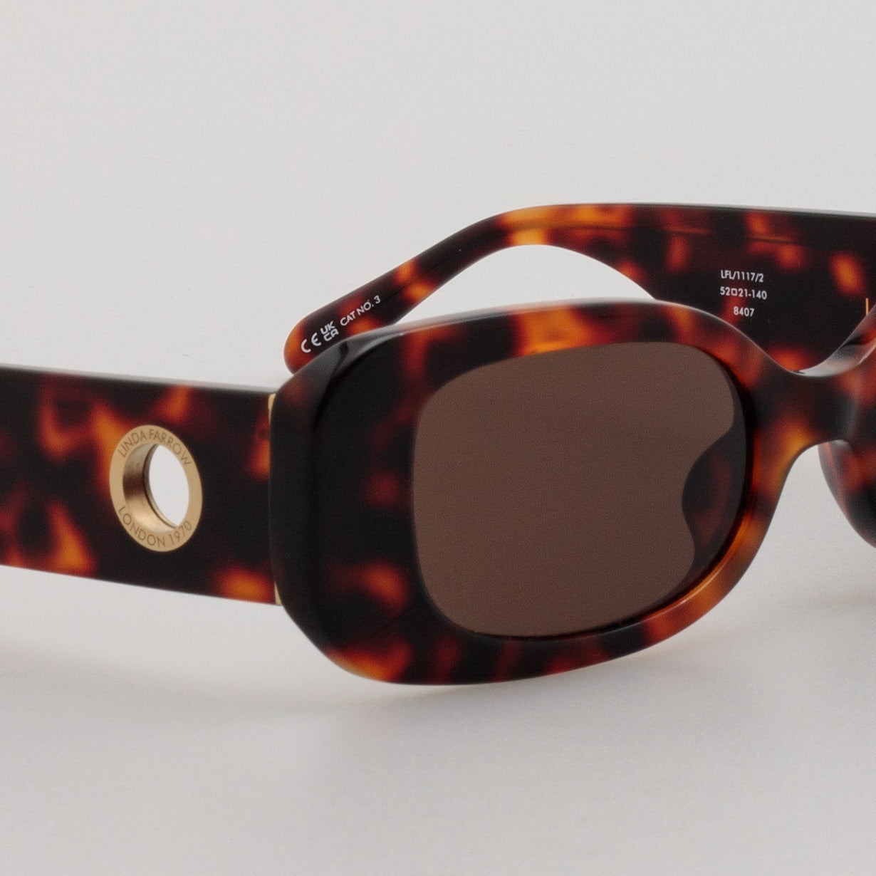 Lola Sunglasses in Tortoiseshell - LINDA FARROW - Sunglasses -