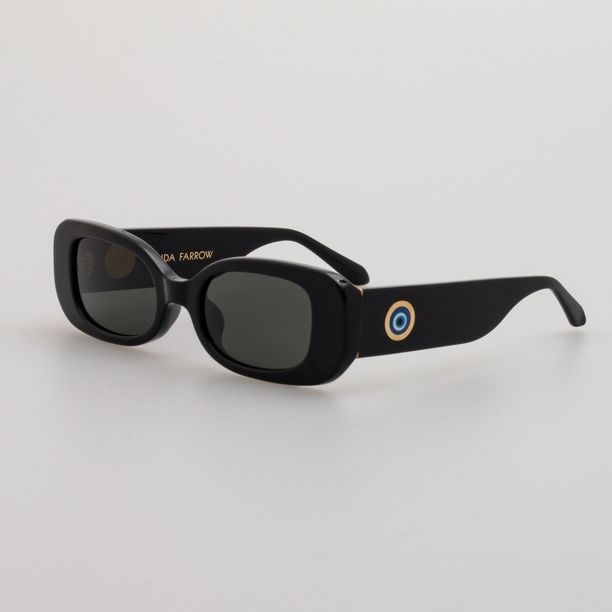Lola Talisman Sunglasses in Black - LINDA FARROW - Sunglasses -