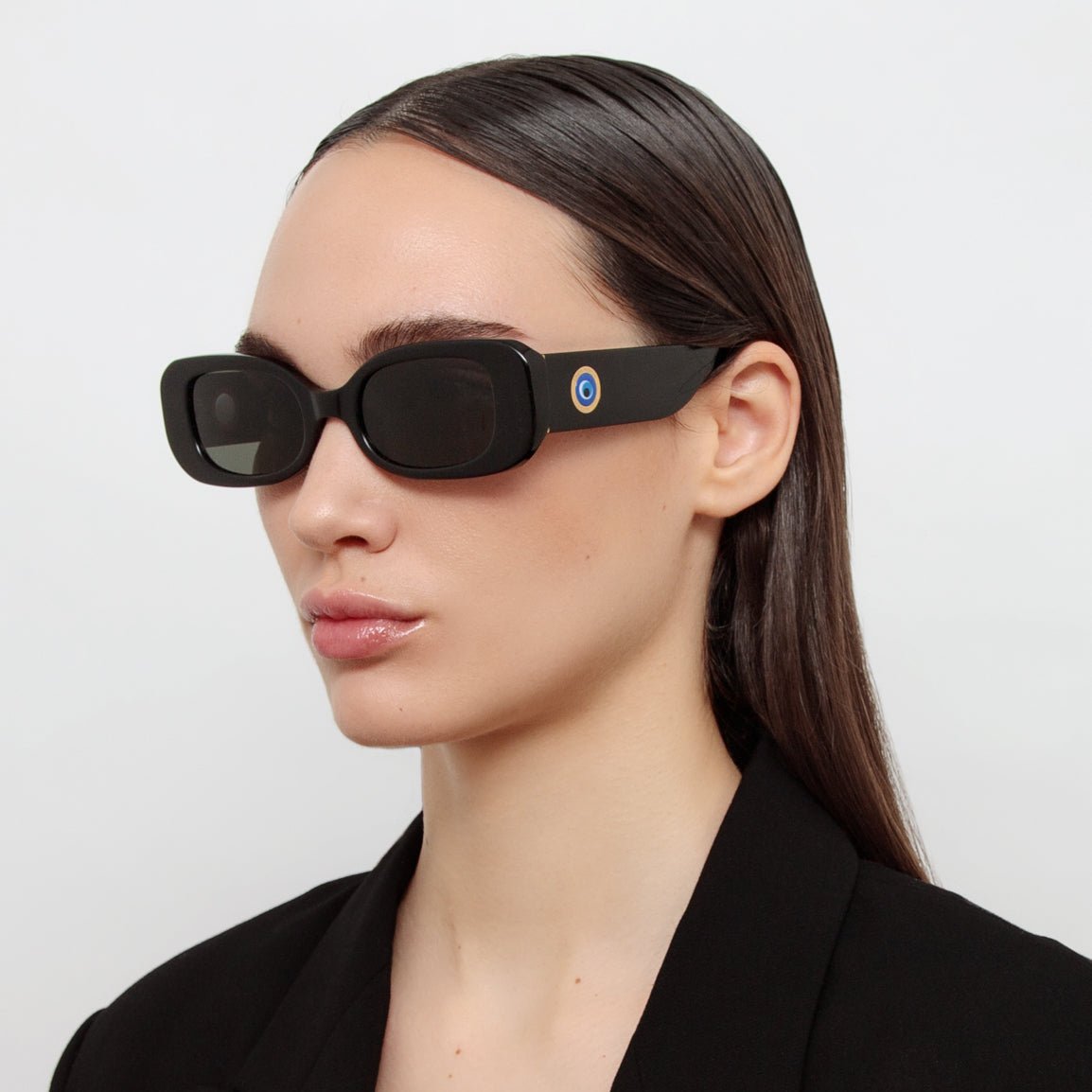 Lola Talisman Sunglasses in Black - LINDA FARROW - Sunglasses -