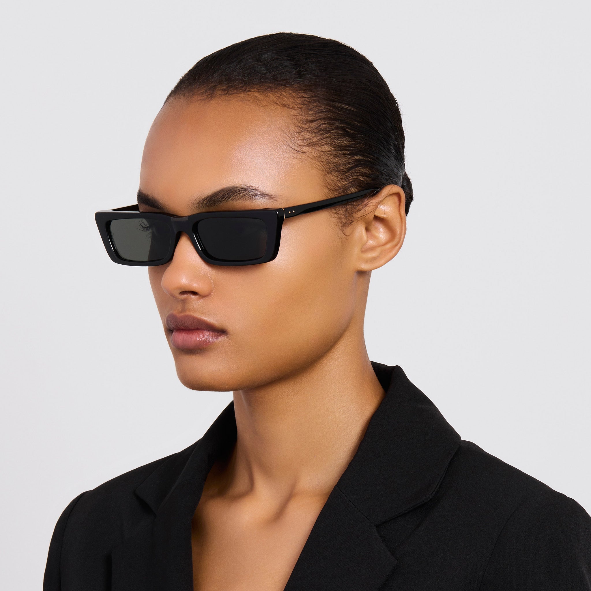 Lucia Sunglasses in Black - LINDA FARROW - Sunglasses -