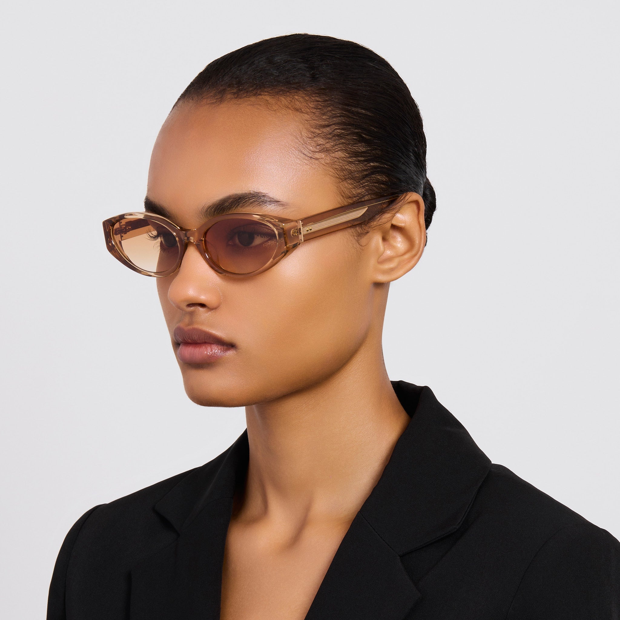 Lyra Sunglasses in Honey - LINDA FARROW - Sunglasses -