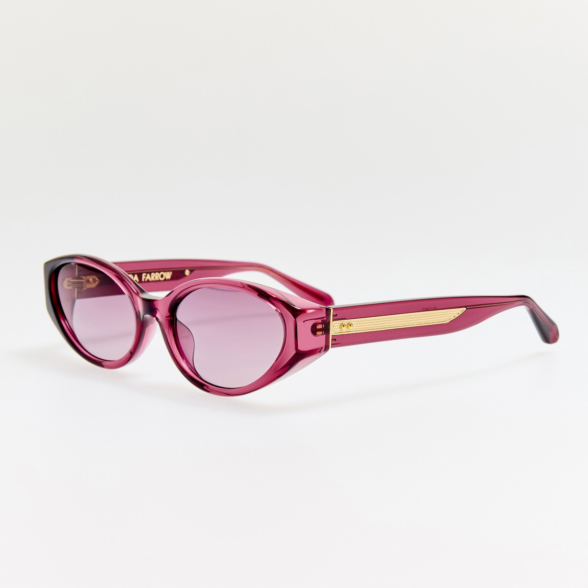 Lyra Sunglasses in Wine - LINDA FARROW - Sunglasses -