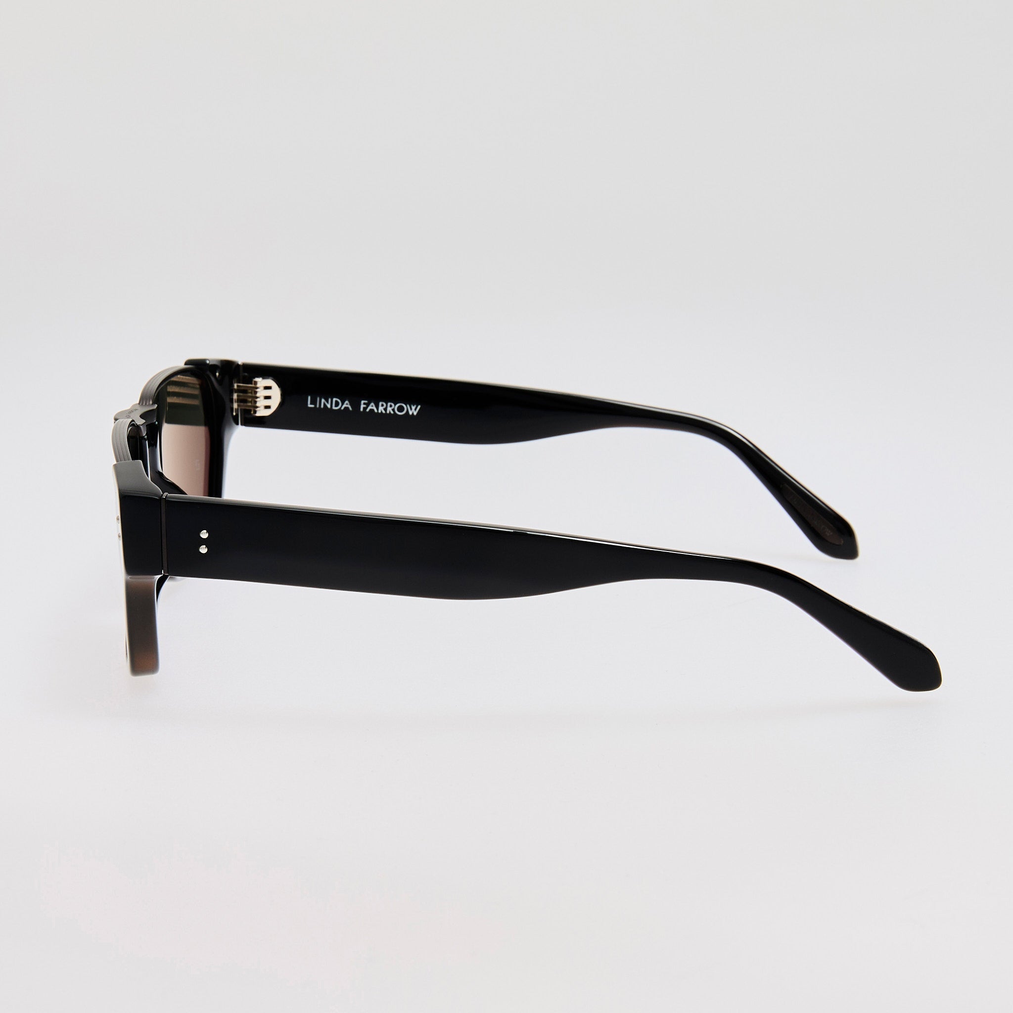 Marcel Sunglasses in Black Matt Nickel - LINDA FARROW - Sunglasses -
