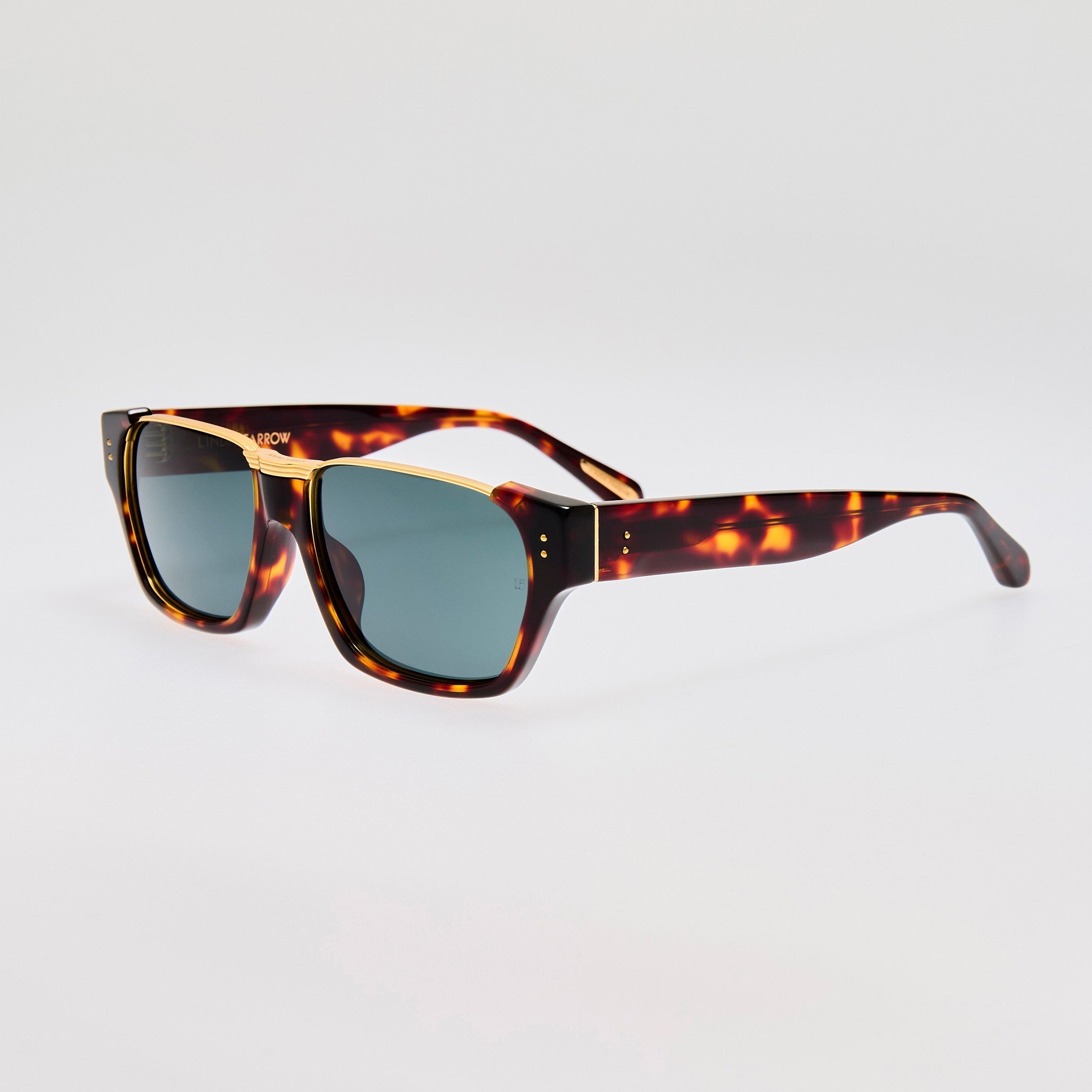 Marcel Sunglasses in Dark Tortoiseshell - LINDA FARROW - Sunglasses -