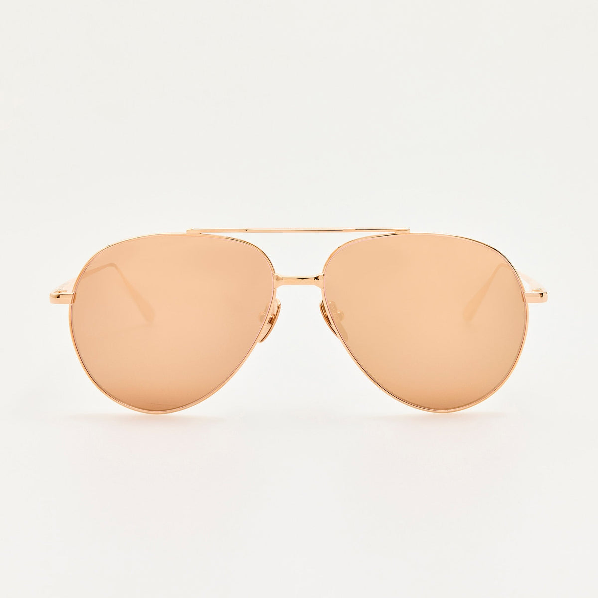 Marcelo Sunglasses in 18K Rose Gold - LINDA FARROW-Sunglasses-