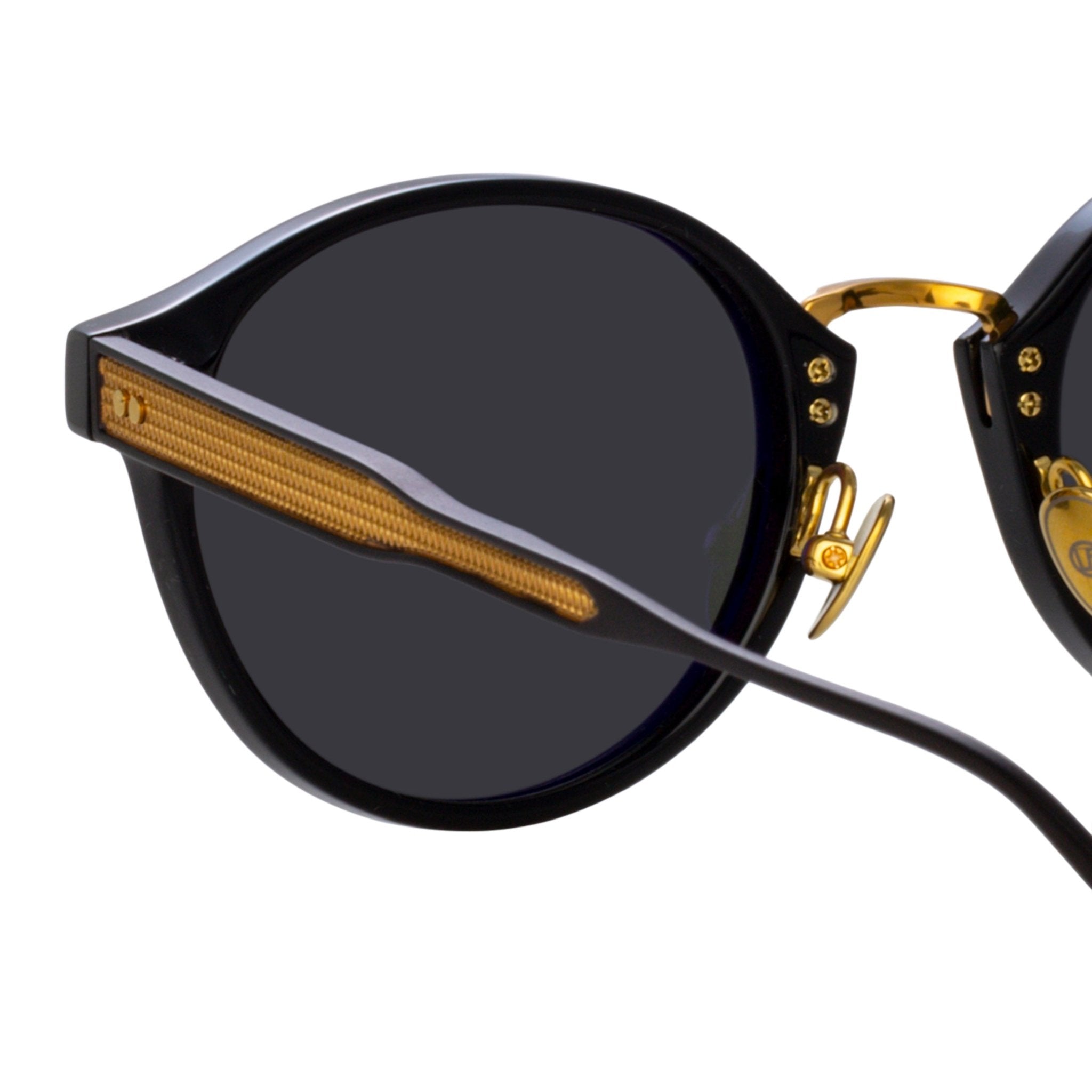 Marco Oval Sunglasses in Black - LINDA FARROW - Sunglasses -
