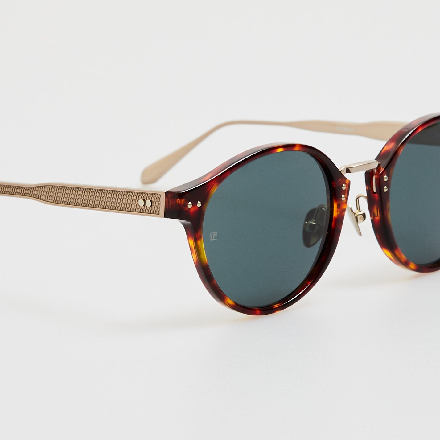 Marco Oval Sunglasses in Dark Tortoiseshell - LINDA FARROW - Sunglasses -