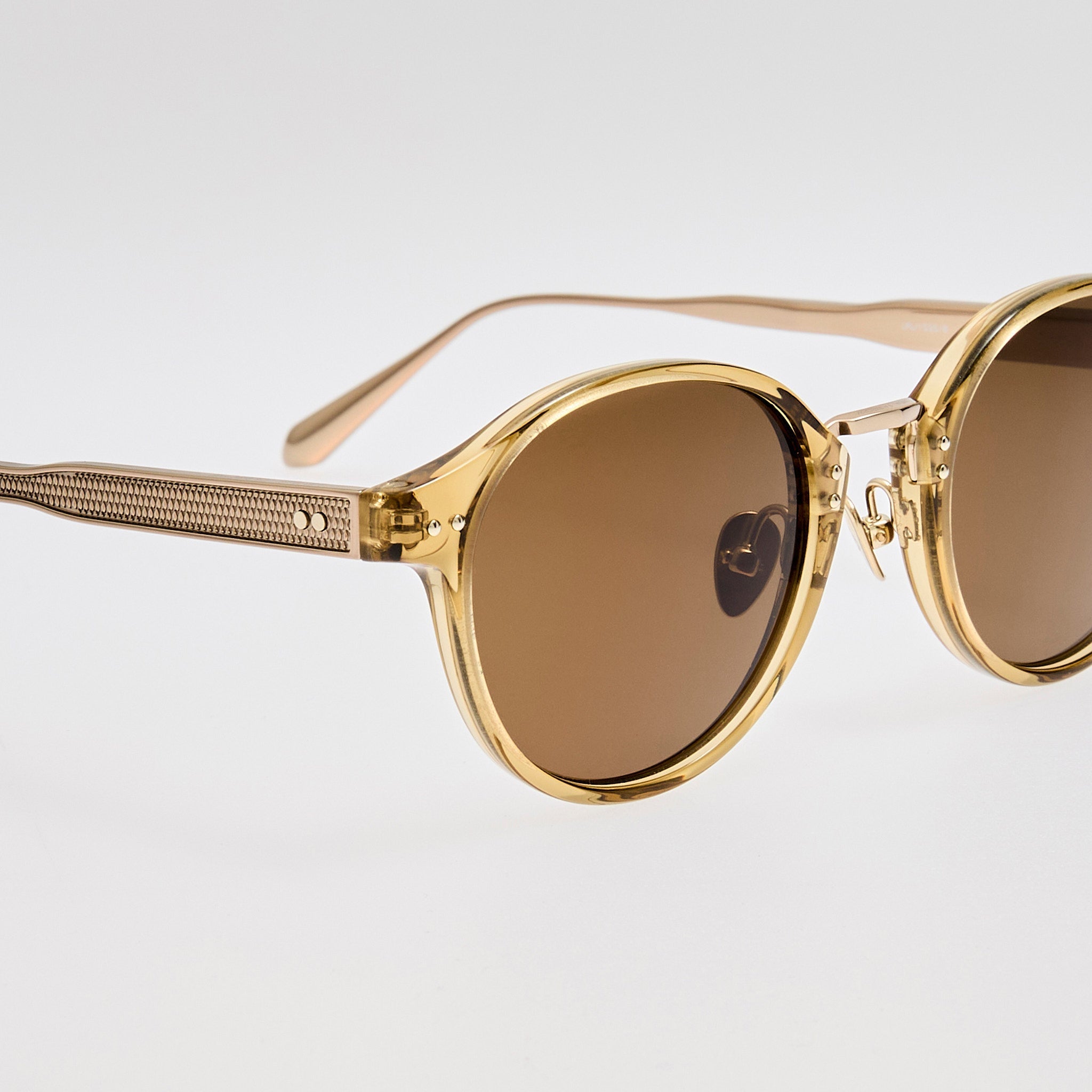 Marco Sunglasses in Khaki and Gold - LINDA FARROW - Sunglasses -