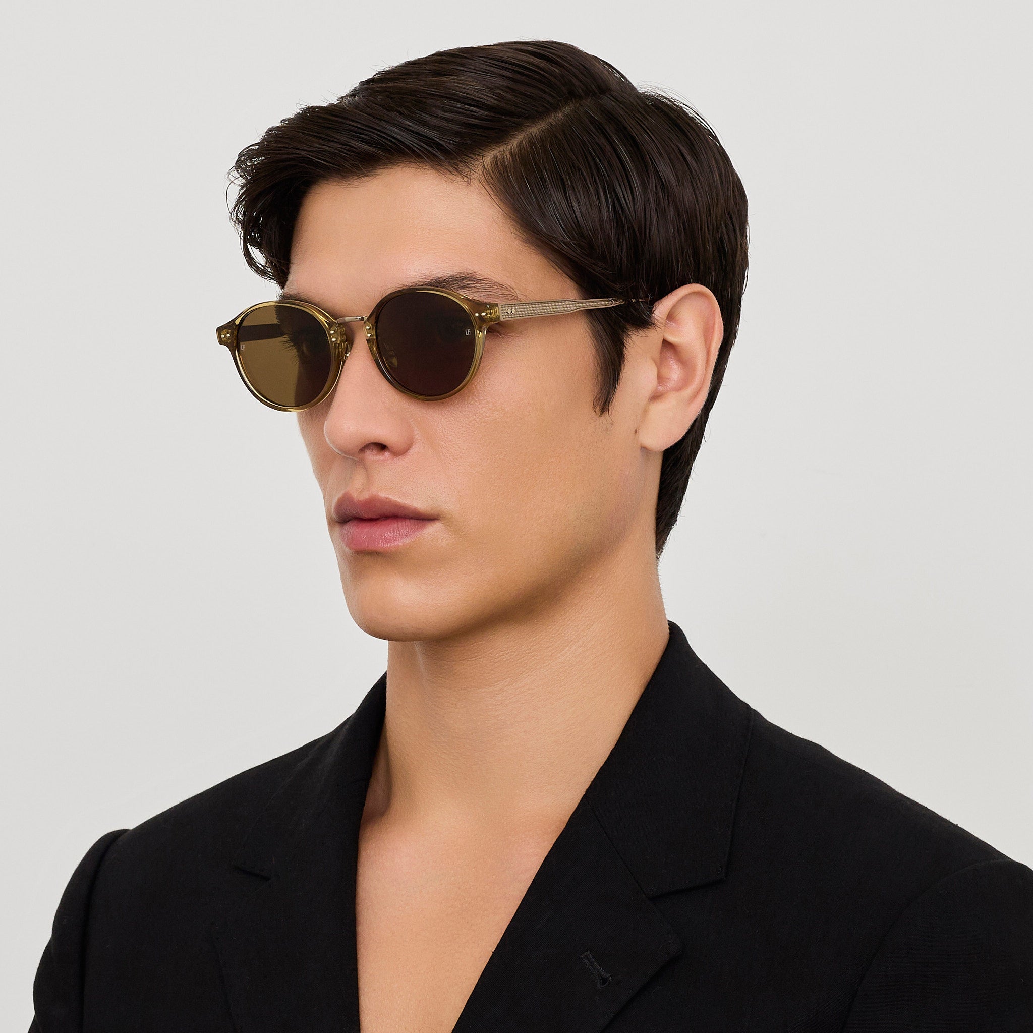 Marco Sunglasses in Khaki and Gold - LINDA FARROW - Sunglasses -