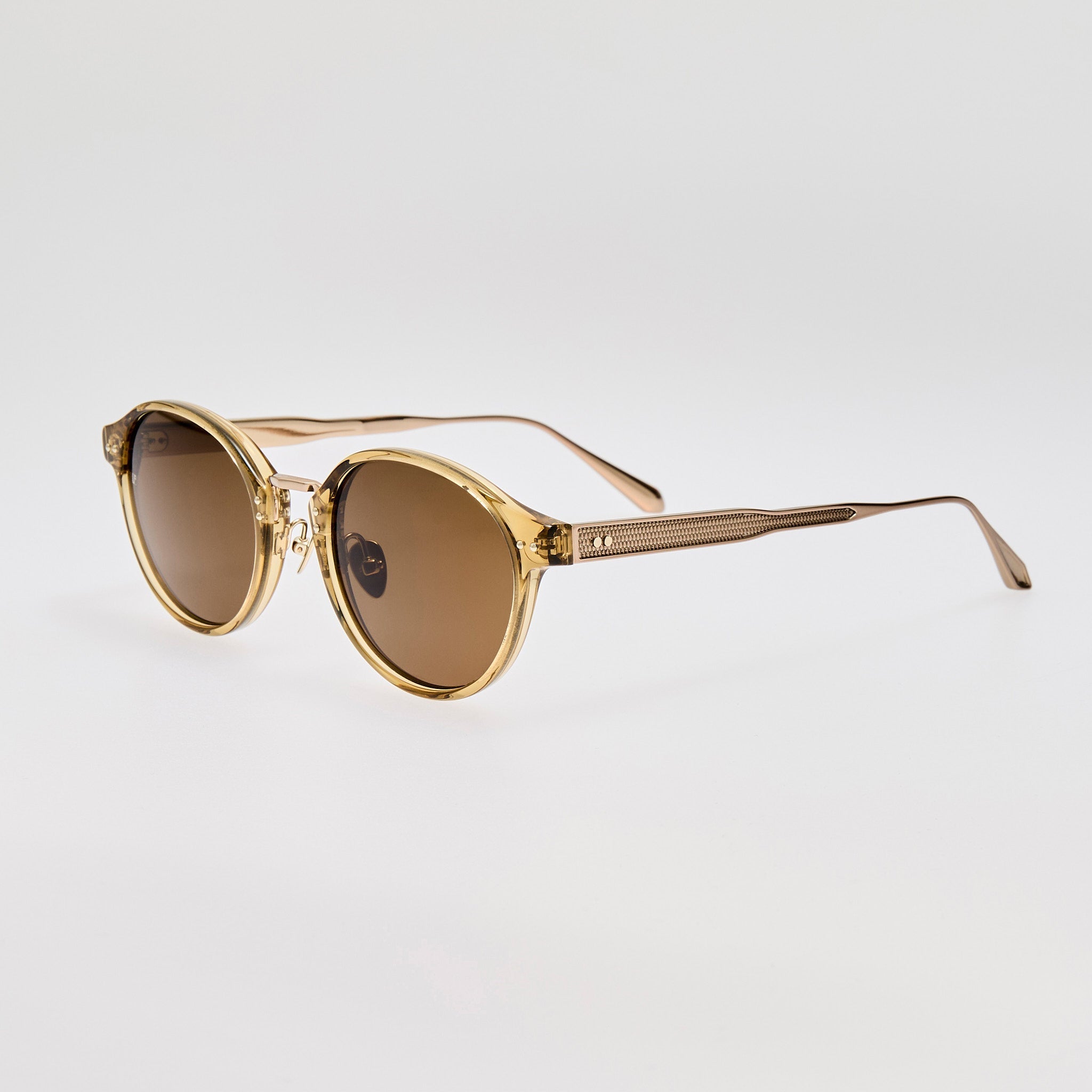 Marco Sunglasses in Khaki and Gold - LINDA FARROW - Sunglasses -