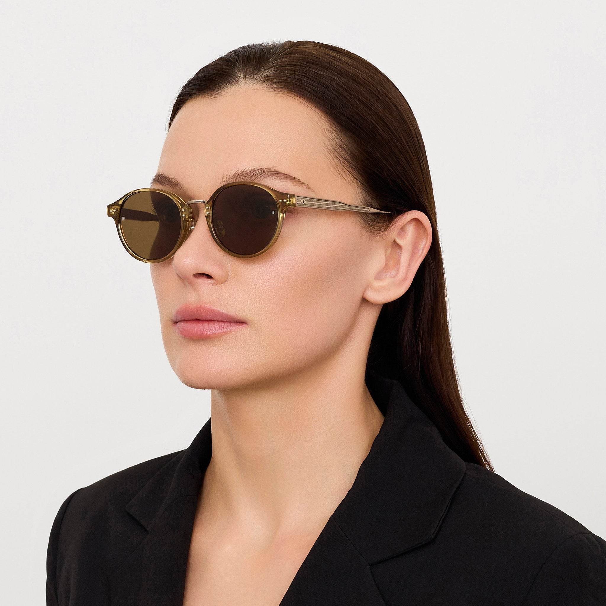 Marco Sunglasses in Khaki and Gold - LINDA FARROW - Sunglasses -