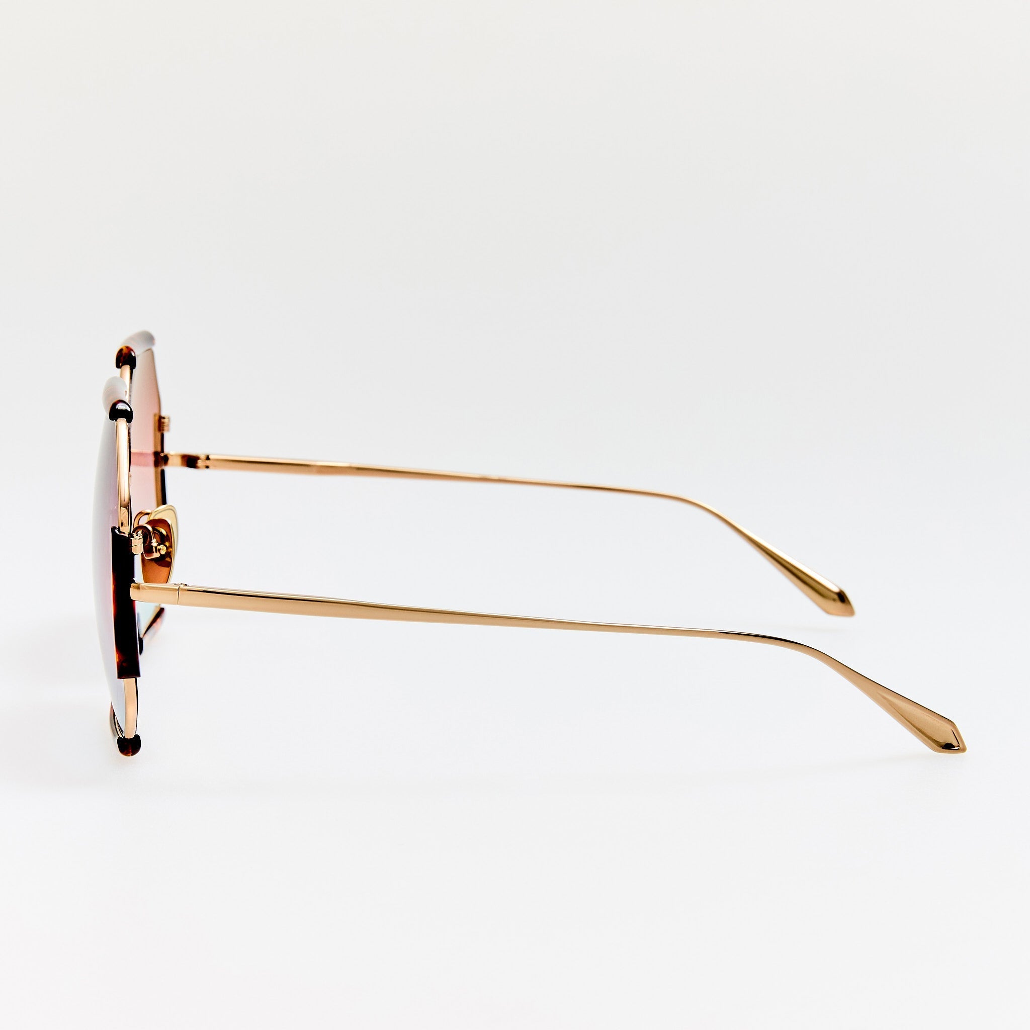 Margot Sunglasses in 22K Gold and Dusk - LINDA FARROW - Sunglasses -