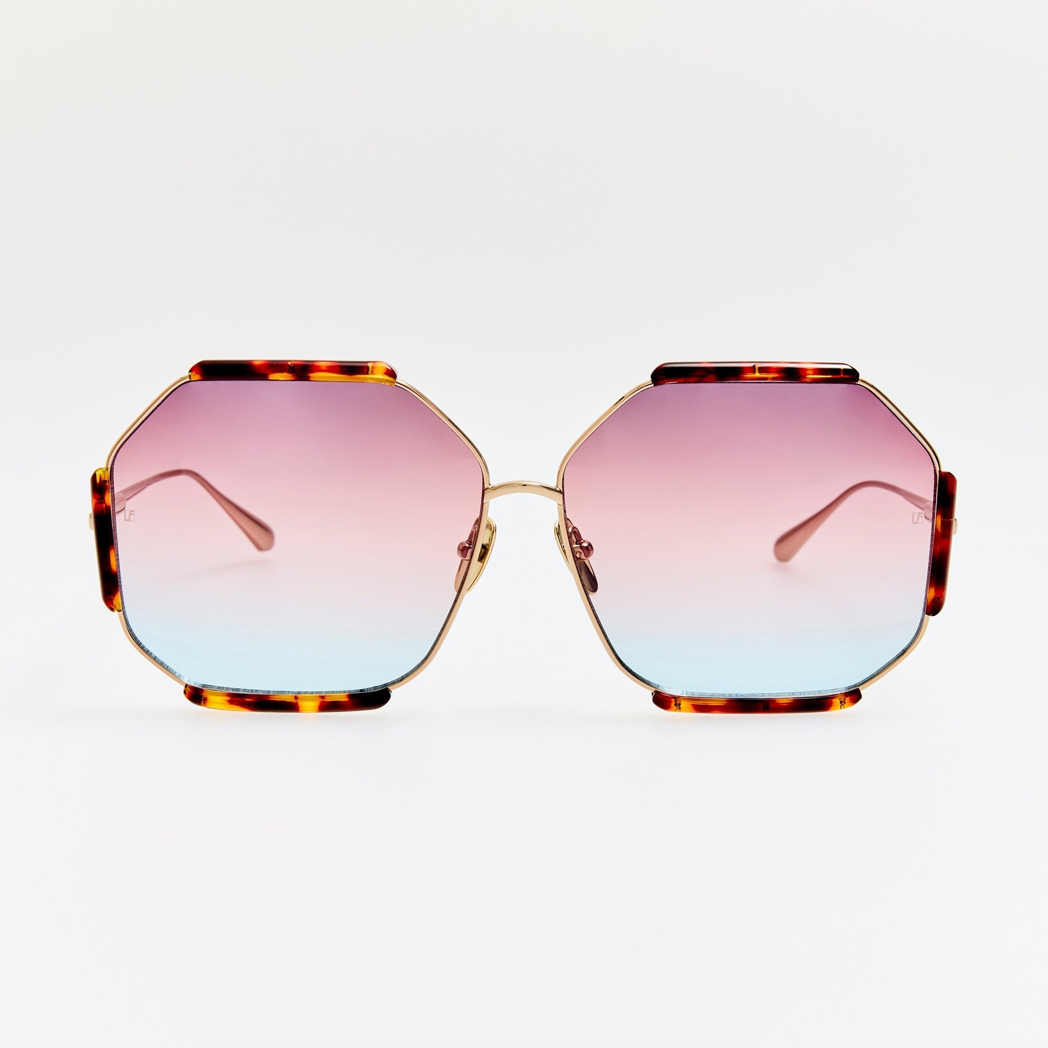 Margot Sunglasses in 22K Gold and Dusk - LINDA FARROW - Sunglasses -