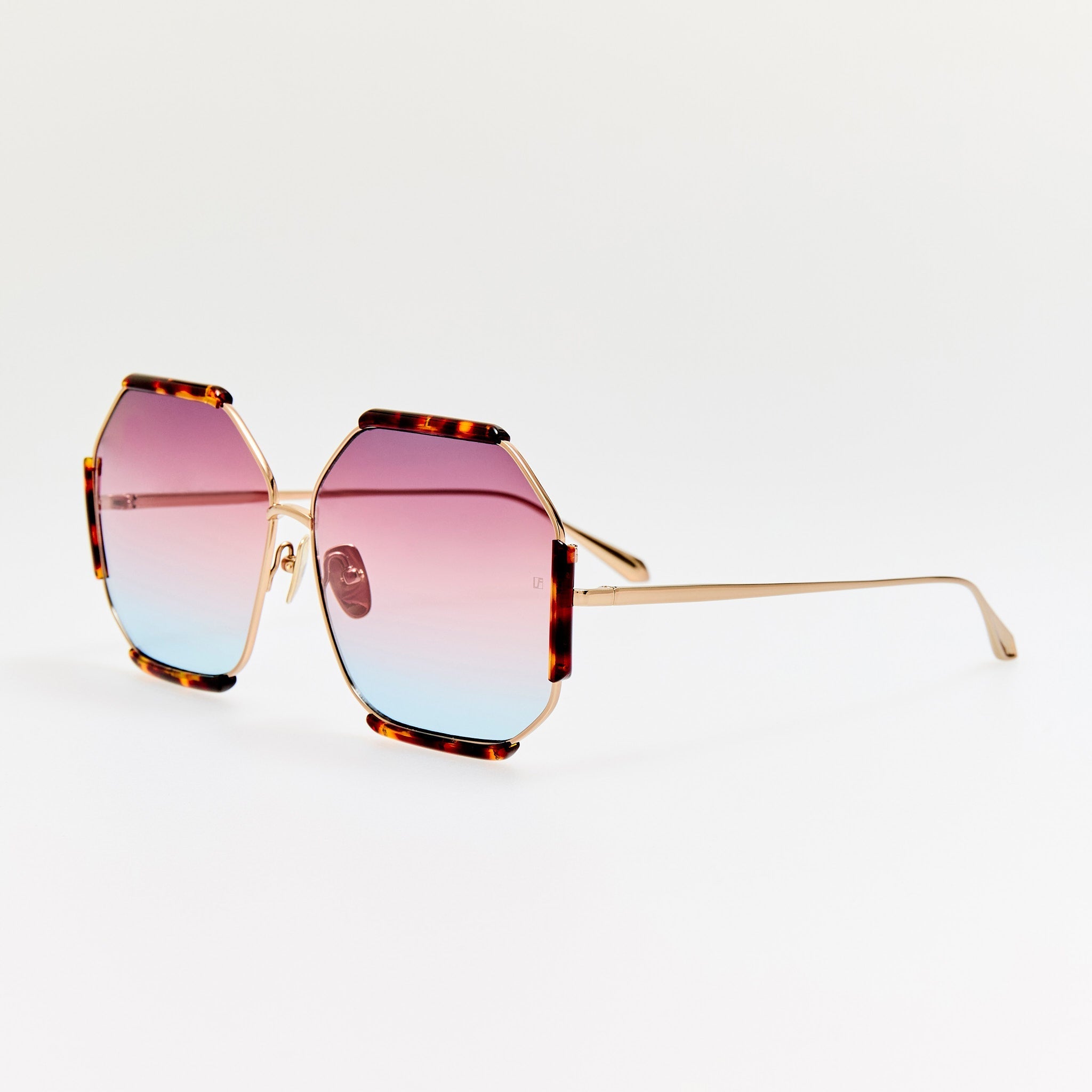 Margot Sunglasses in 22K Gold and Dusk - LINDA FARROW - Sunglasses -
