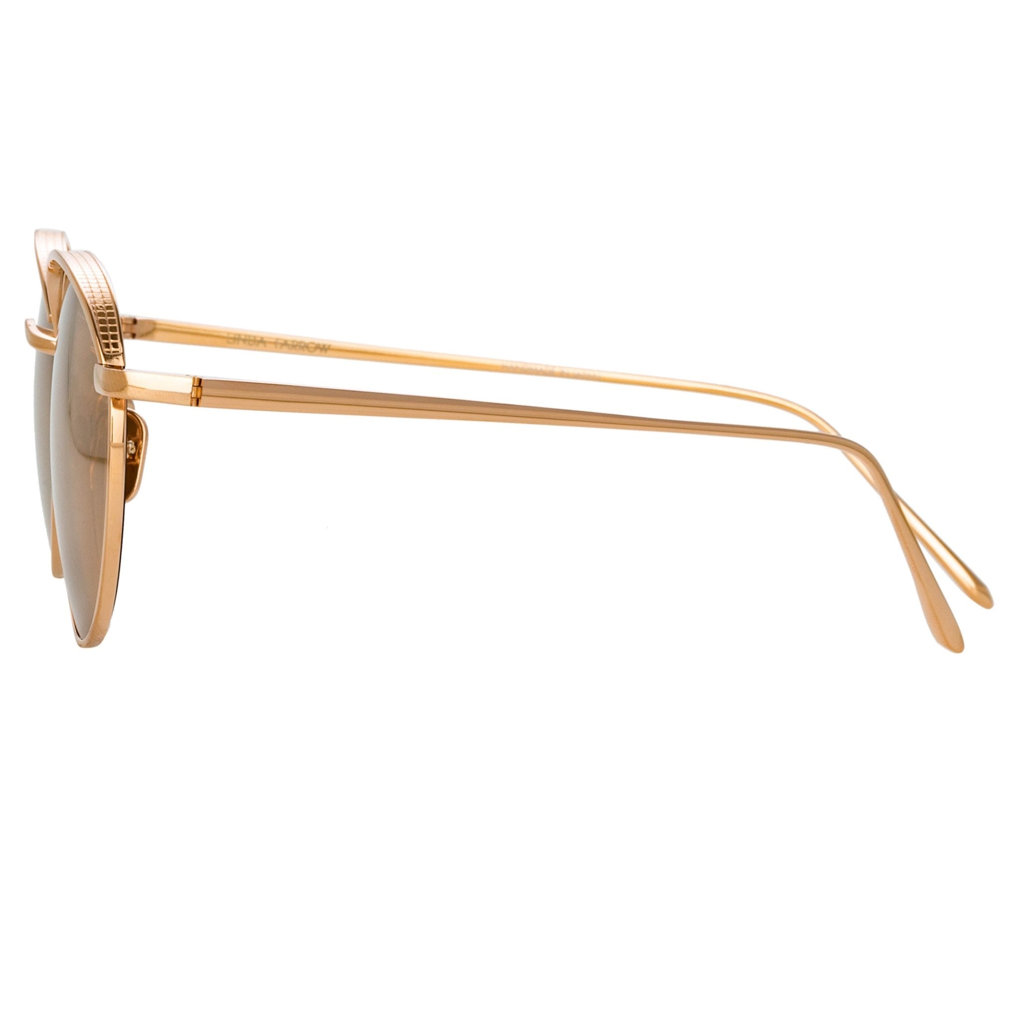 Marlon Sunglasses in 18K Rose Gold - LINDA FARROW - Sunglasses -