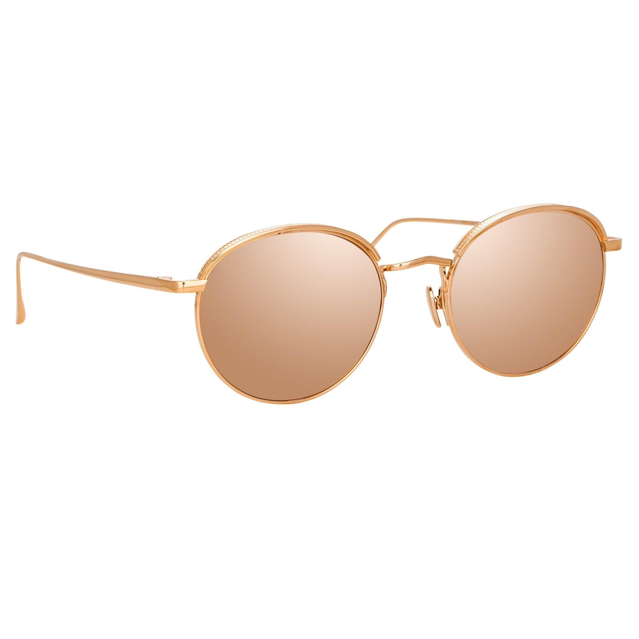 Marlon Sunglasses in 18K Rose Gold - LINDA FARROW - Sunglasses -