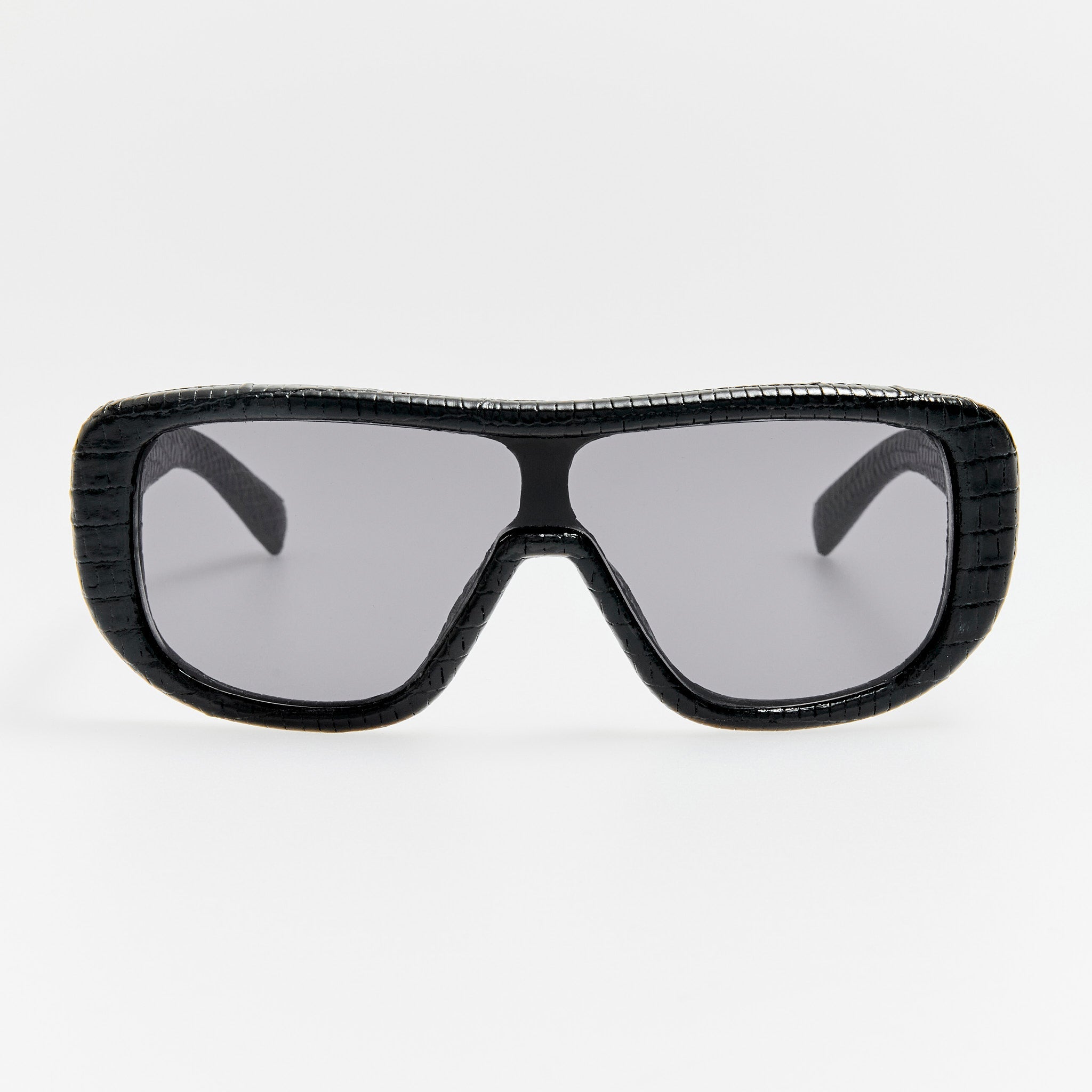 Masco Sunglasses in Black Lizard - LINDA FARROW - Sunglasses -