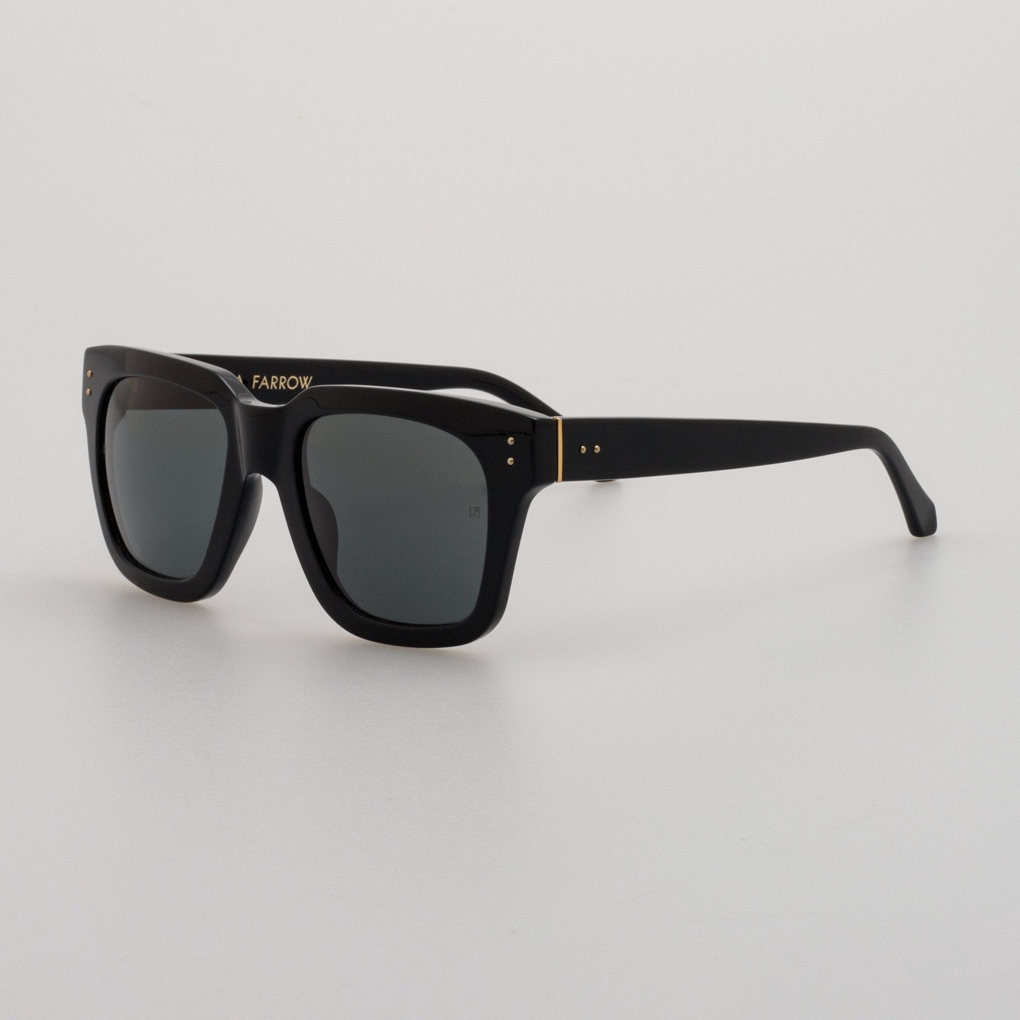 Max Sunglasses in Black Frame - LINDA FARROW - Sunglasses -