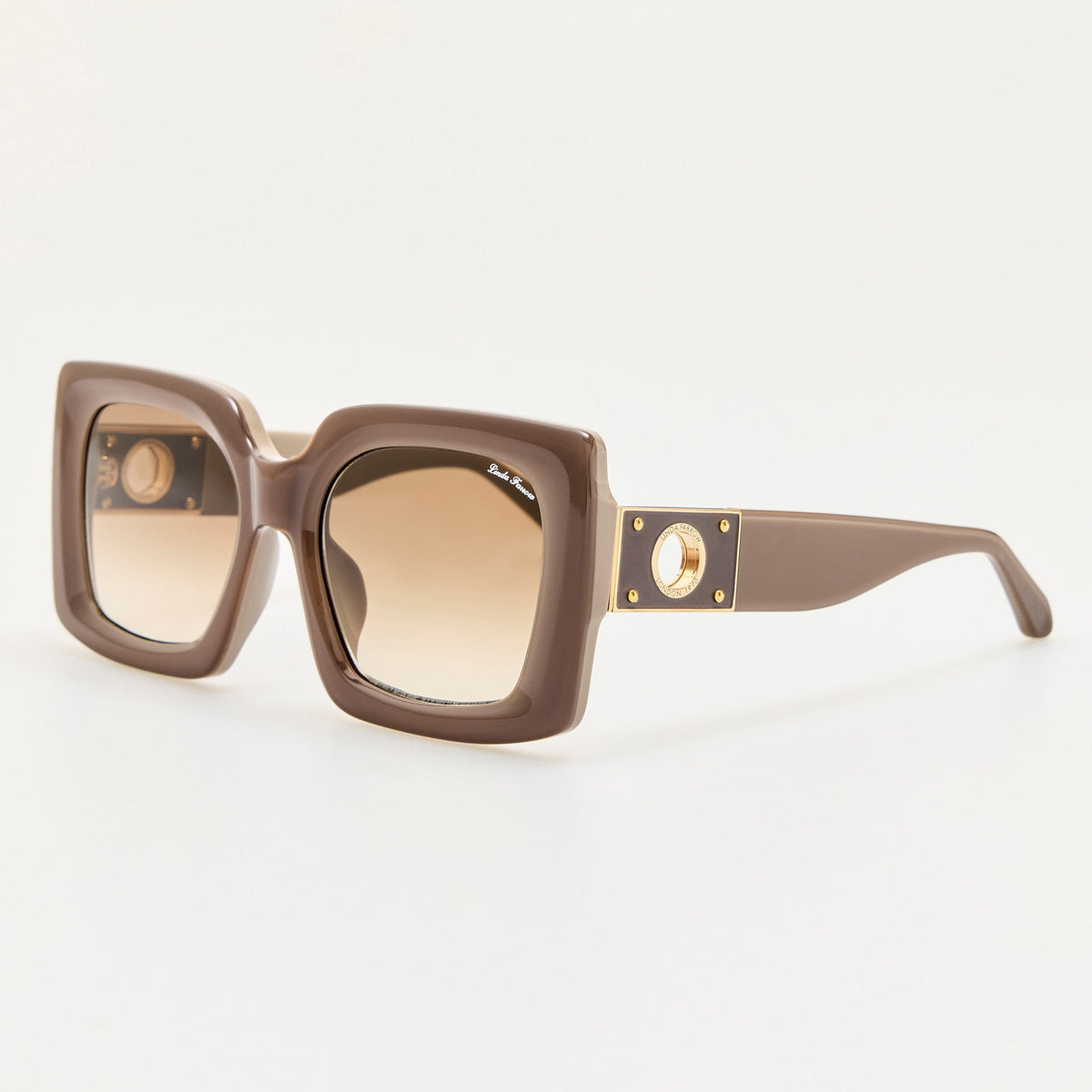 Melba Sunglasses in Taupe - LINDA FARROW-Sunglasses-