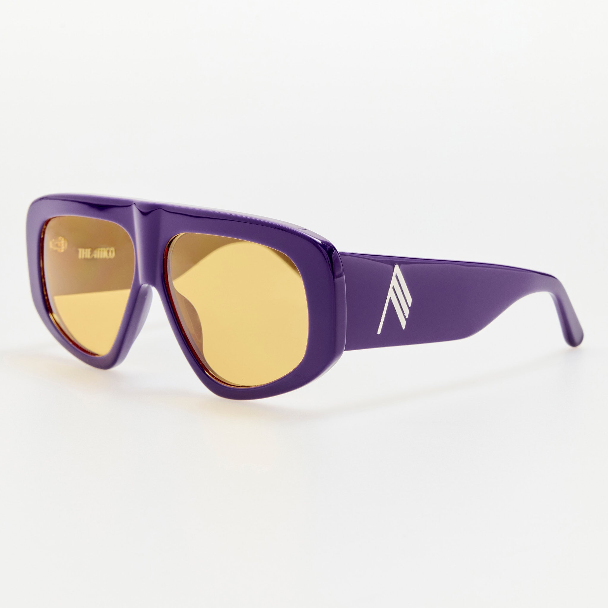 Milano Oversized Sunglasses in Purple - LINDA FARROW - Sunglasses -