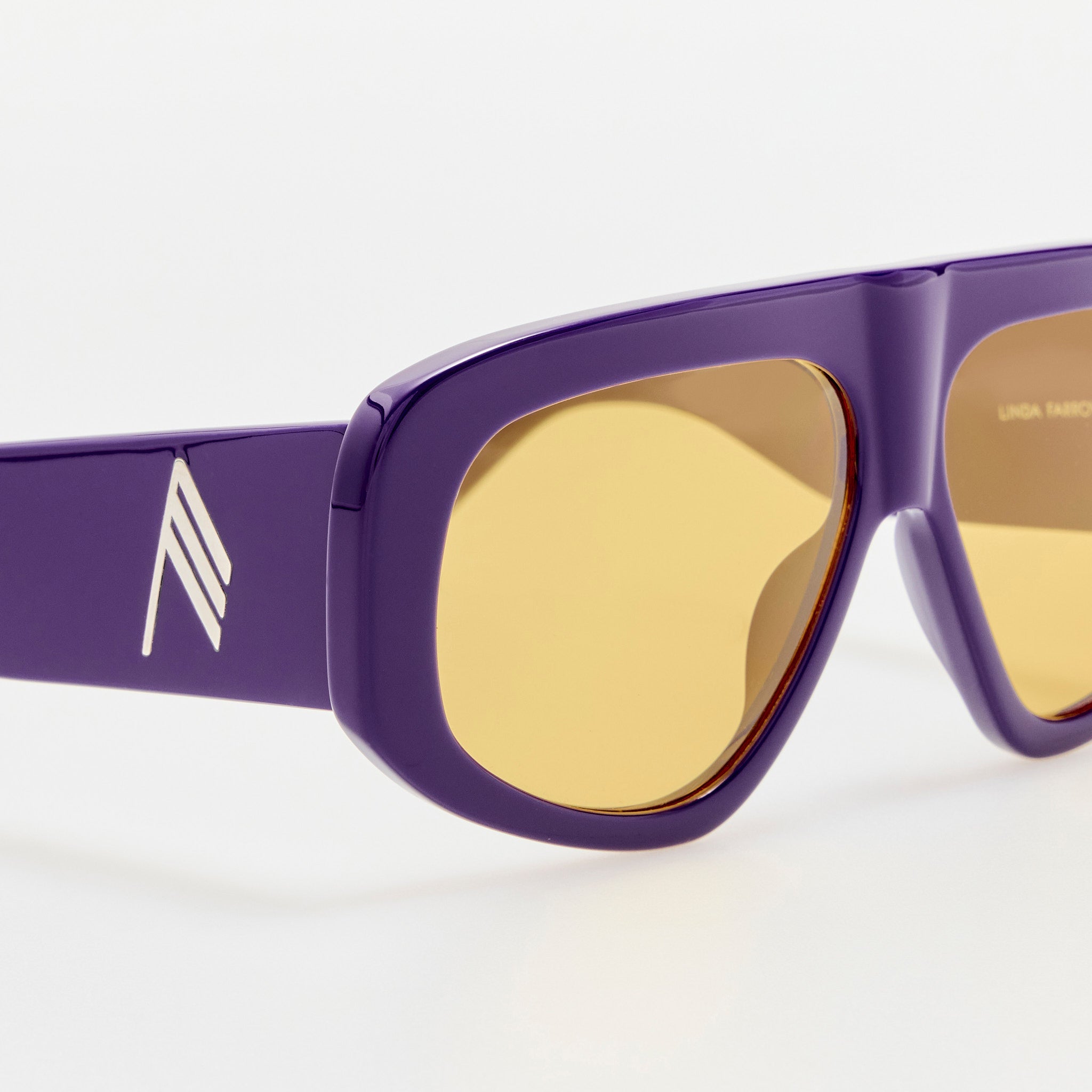 Milano Oversized Sunglasses in Purple - LINDA FARROW - Sunglasses -