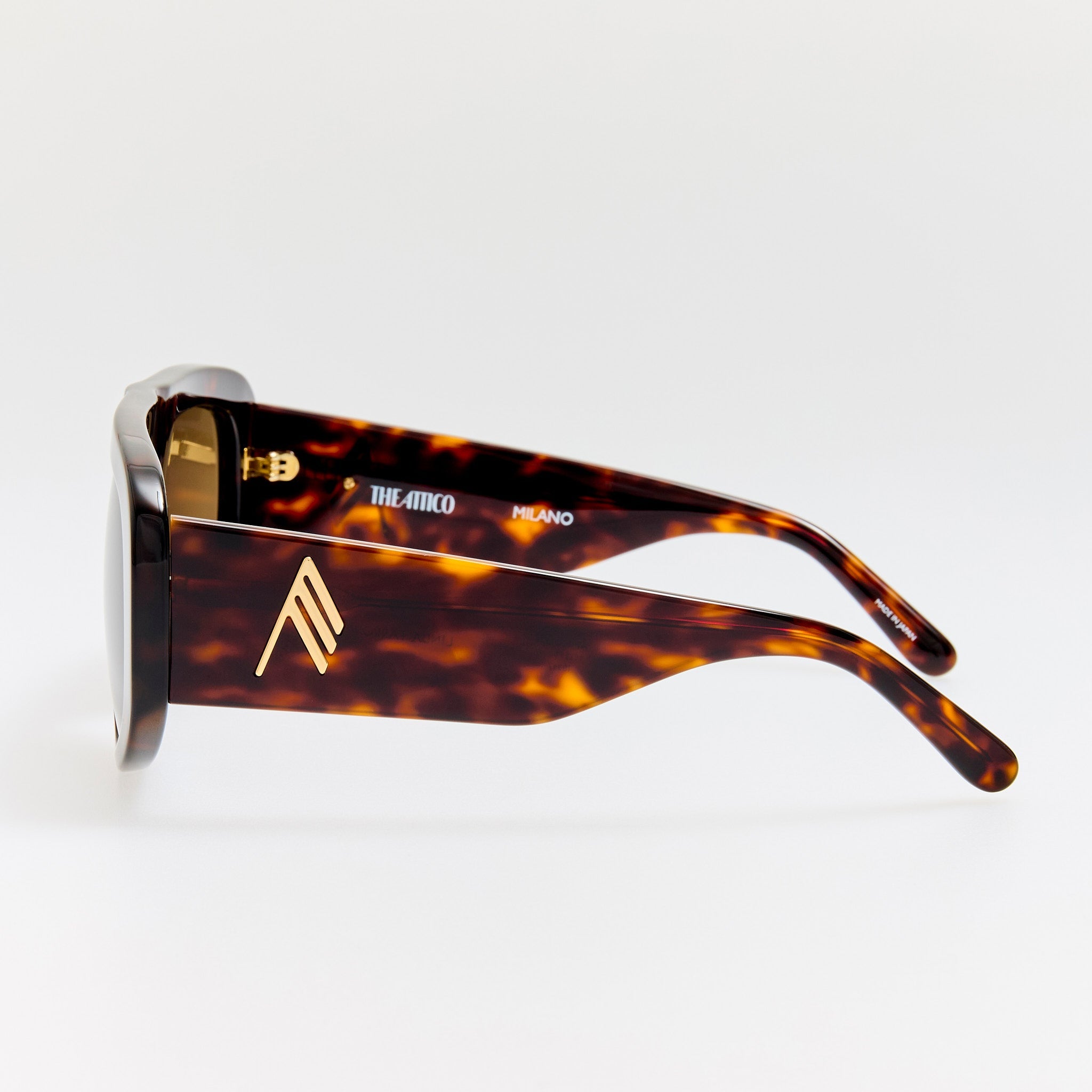 Milano Sunglasses in Tortoiseshell and Brown - LINDA FARROW - Sunglasses -