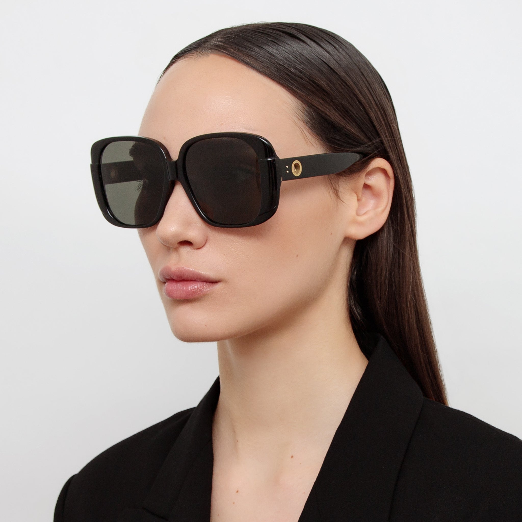 Mima Sunglasses in Black - LINDA FARROW - Sunglasses -