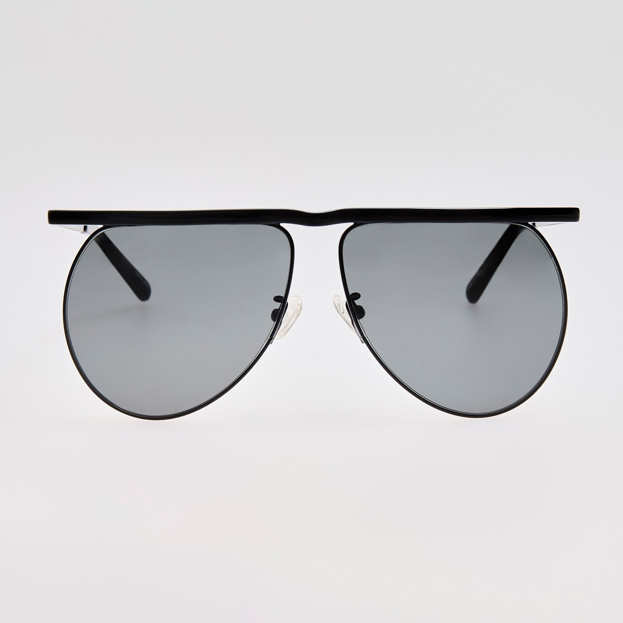 Mina Aviator Sunglasses in Black - LINDA FARROW - Sunglasses -