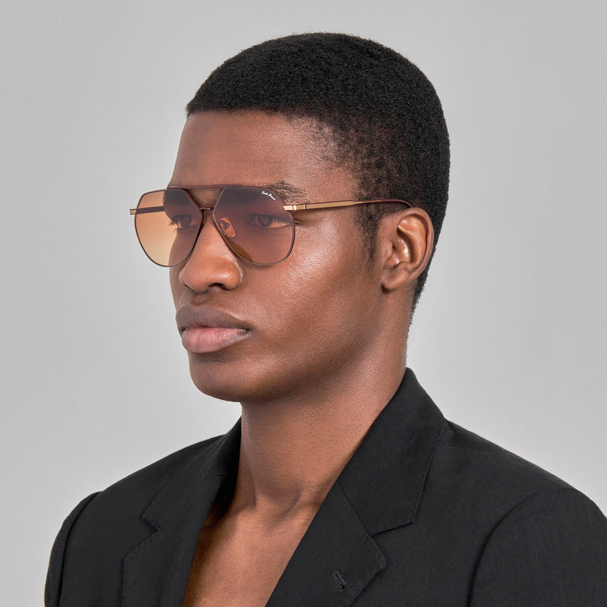 Nana Sunglasses in 22K Gold and Orange - LINDA FARROW-Sunglasses-