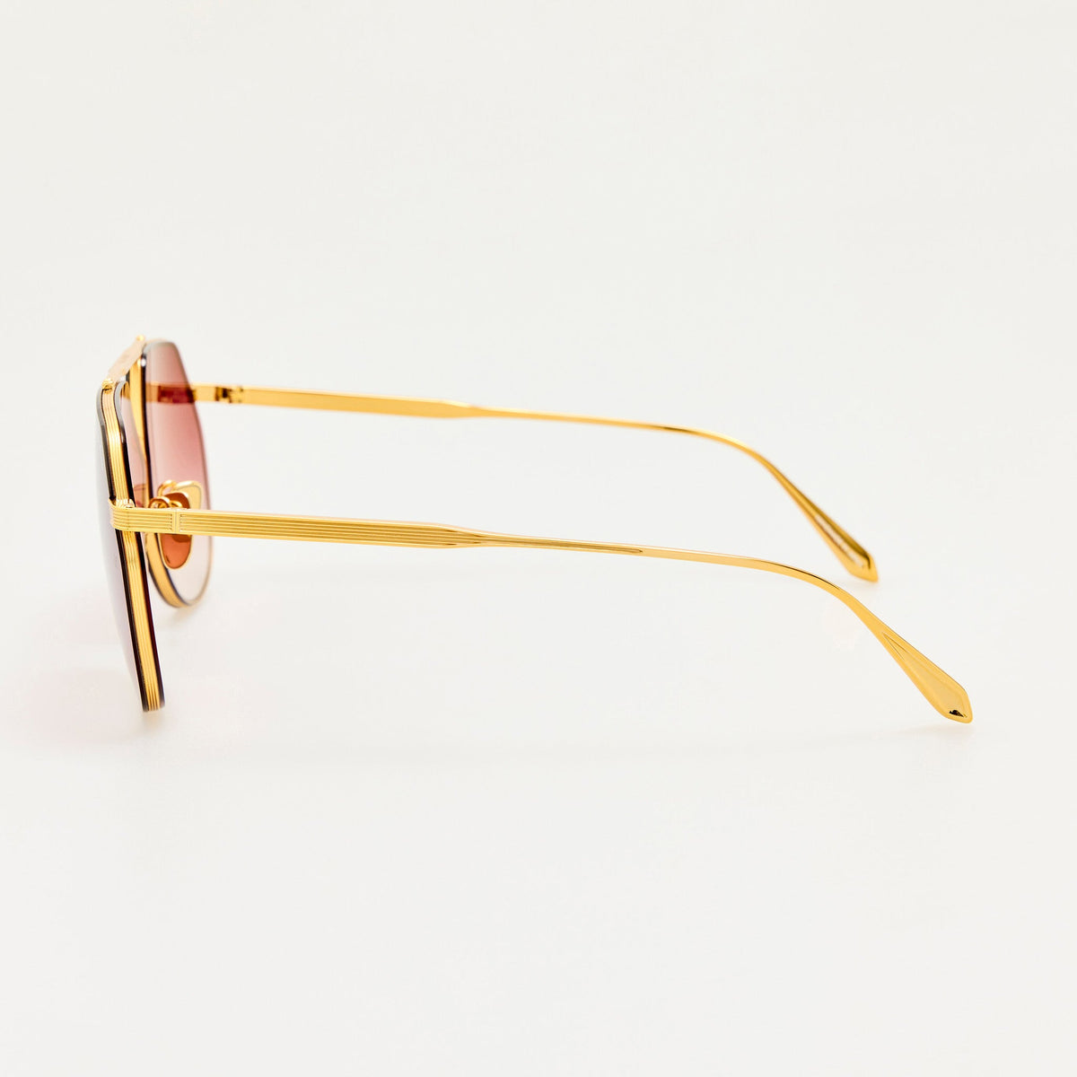 Nana Sunglasses in 22K Gold and Red - LINDA FARROW-Sunglasses-