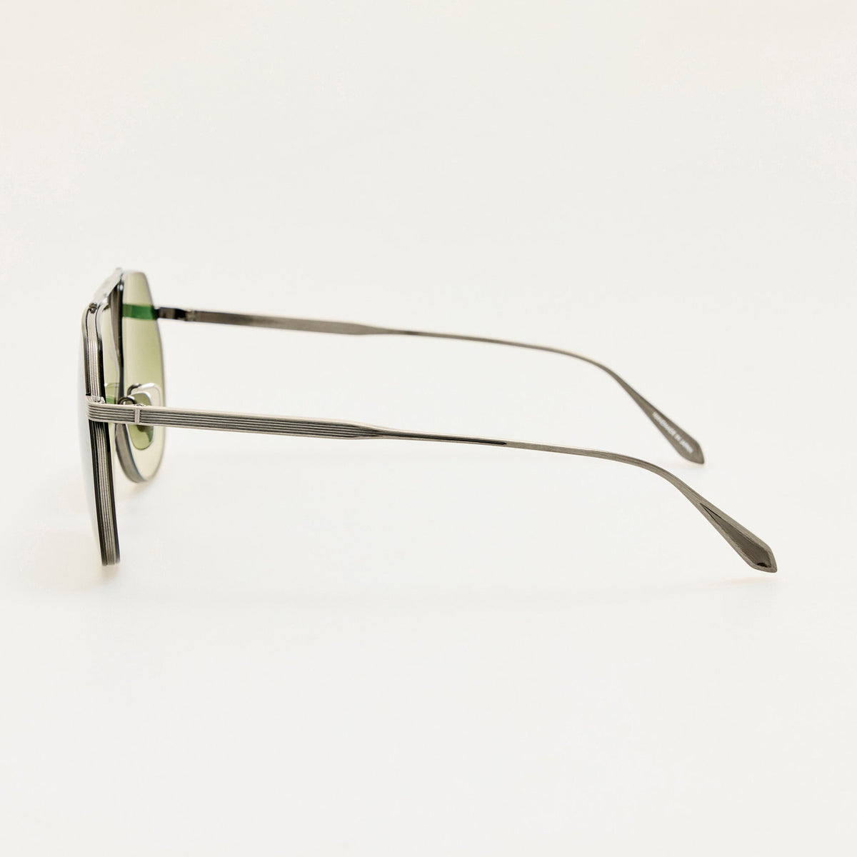 Nana Sunglasses in Antique Silver and Green - LINDA FARROW-Sunglasses-