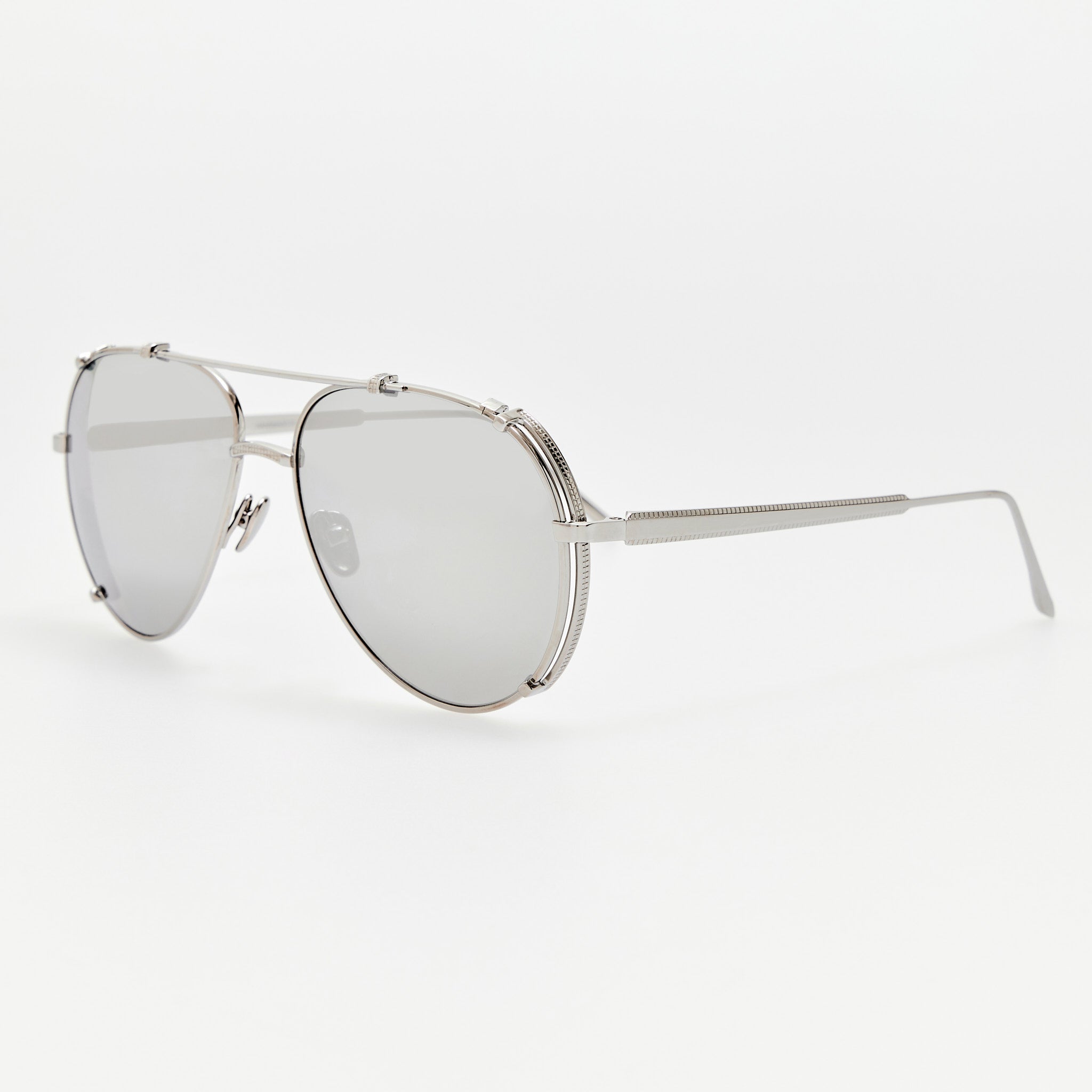 Newman Sunglasses in 22K White Gold and Platinum - LINDA FARROW - Sunglasses -