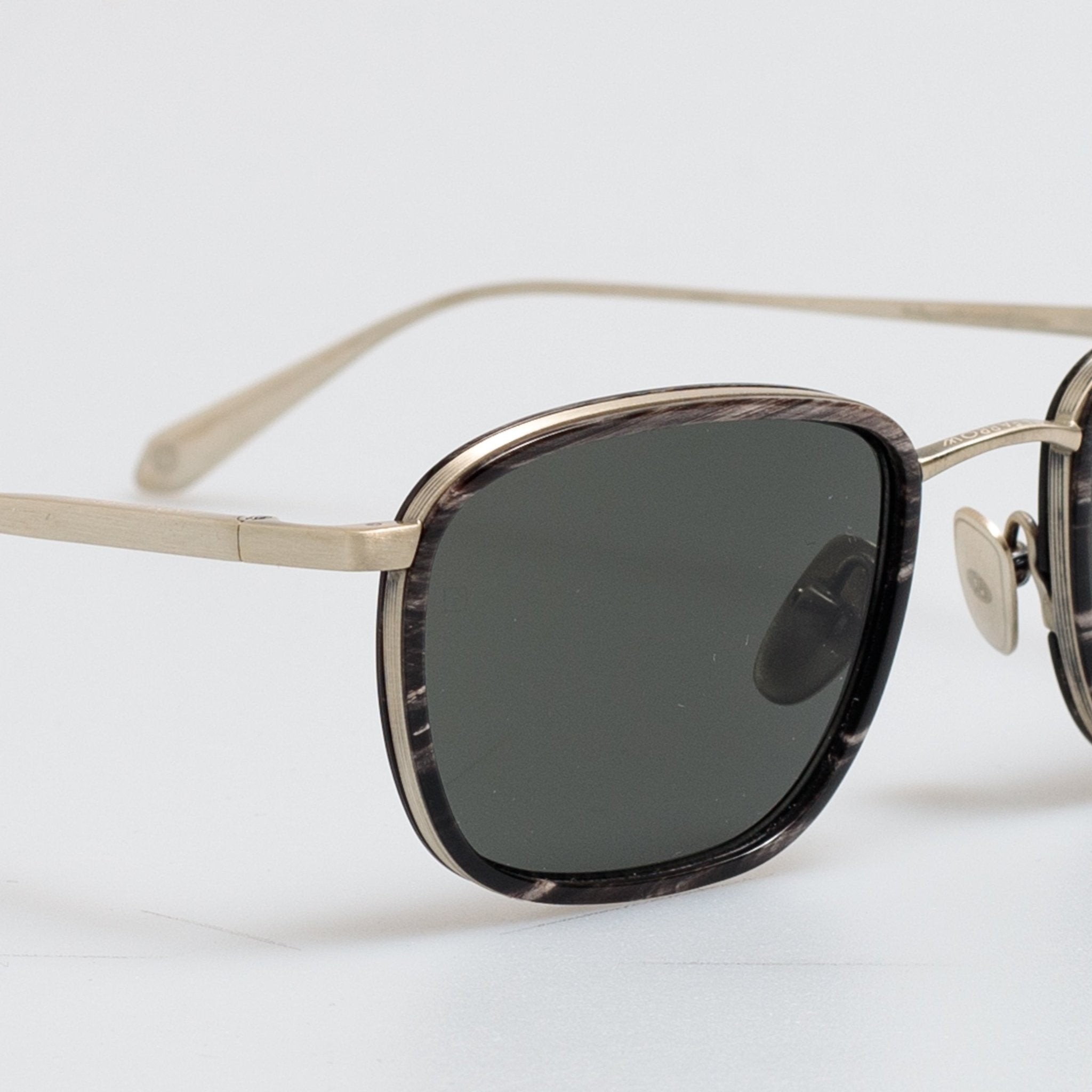 Newton Sunglasses in Buffalo Horn and 925 Sterling Silver - LINDA FARROW - Sunglasses -