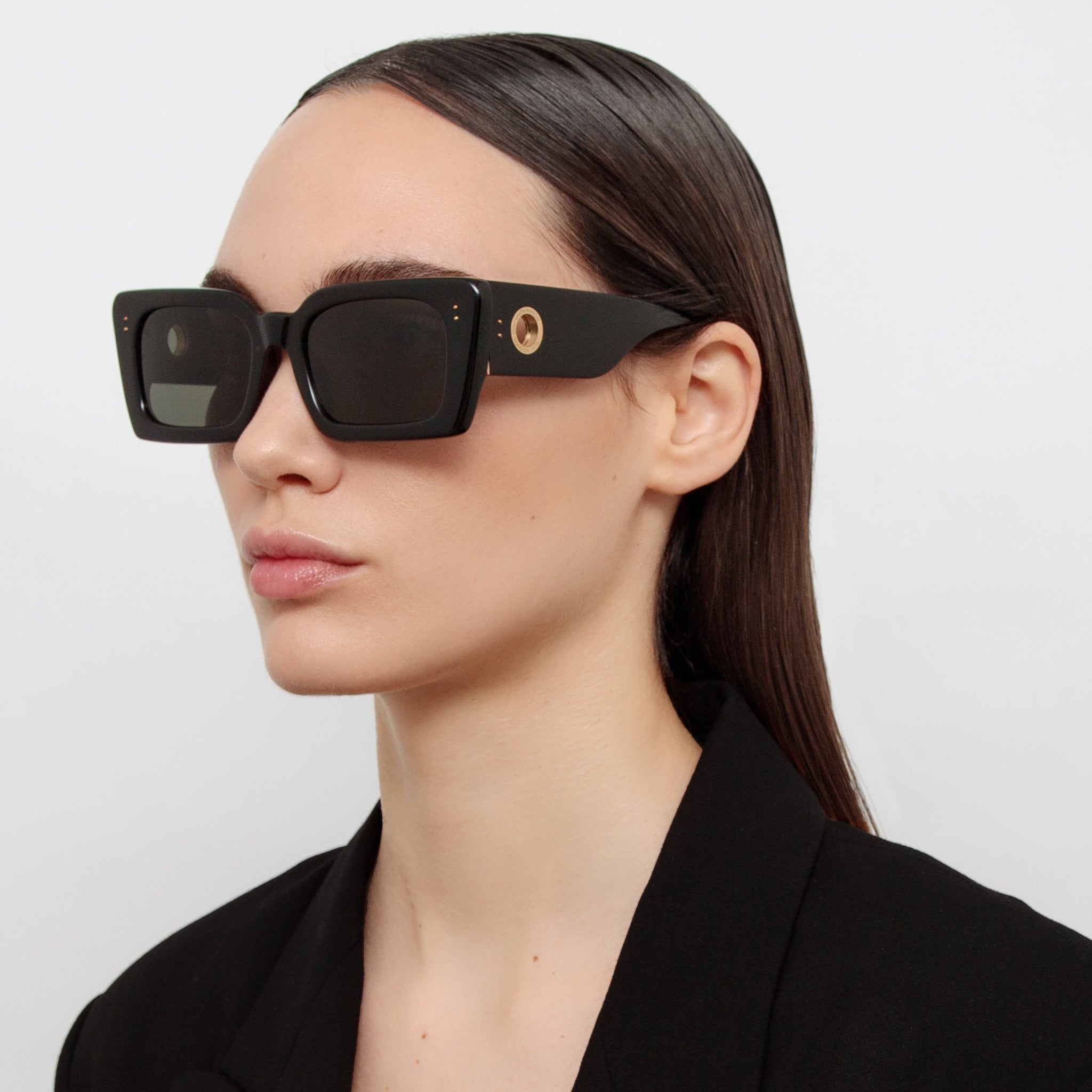 Nieve Sunglasses in Black - LINDA FARROW - Sunglasses -