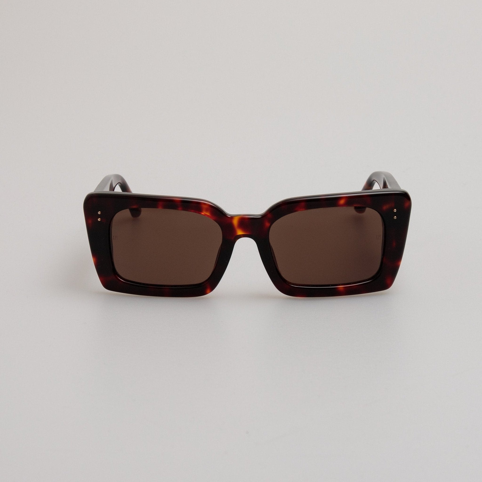 Nieve Sunglasses in Tortoiseshell - LINDA FARROW - Sunglasses -