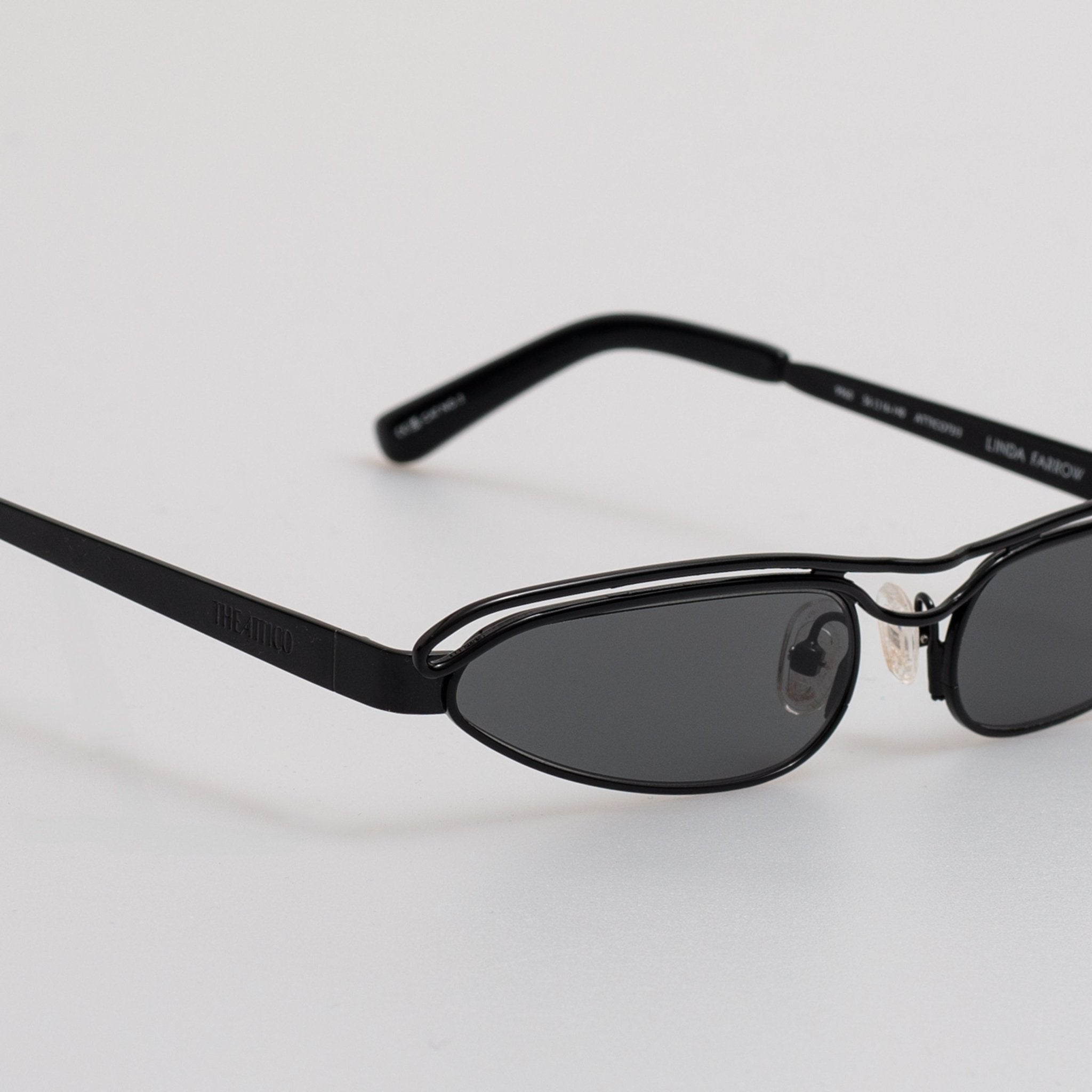 Norma Cat Eye Sunglasses in Black - LINDA FARROW - Sunglasses -