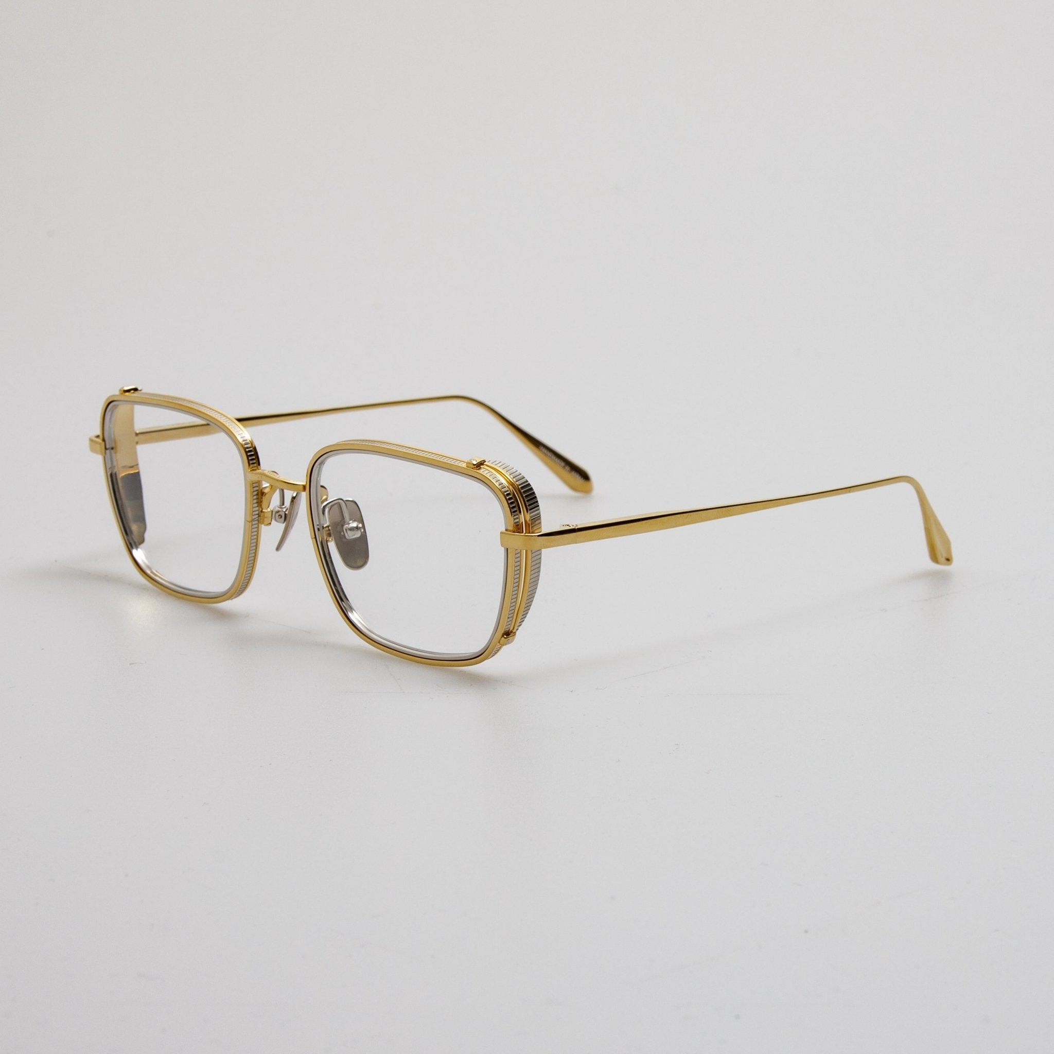 Ofer Rectangular Optical Frame in 22K Yellow Gold - LINDA FARROW - Optical Frame -