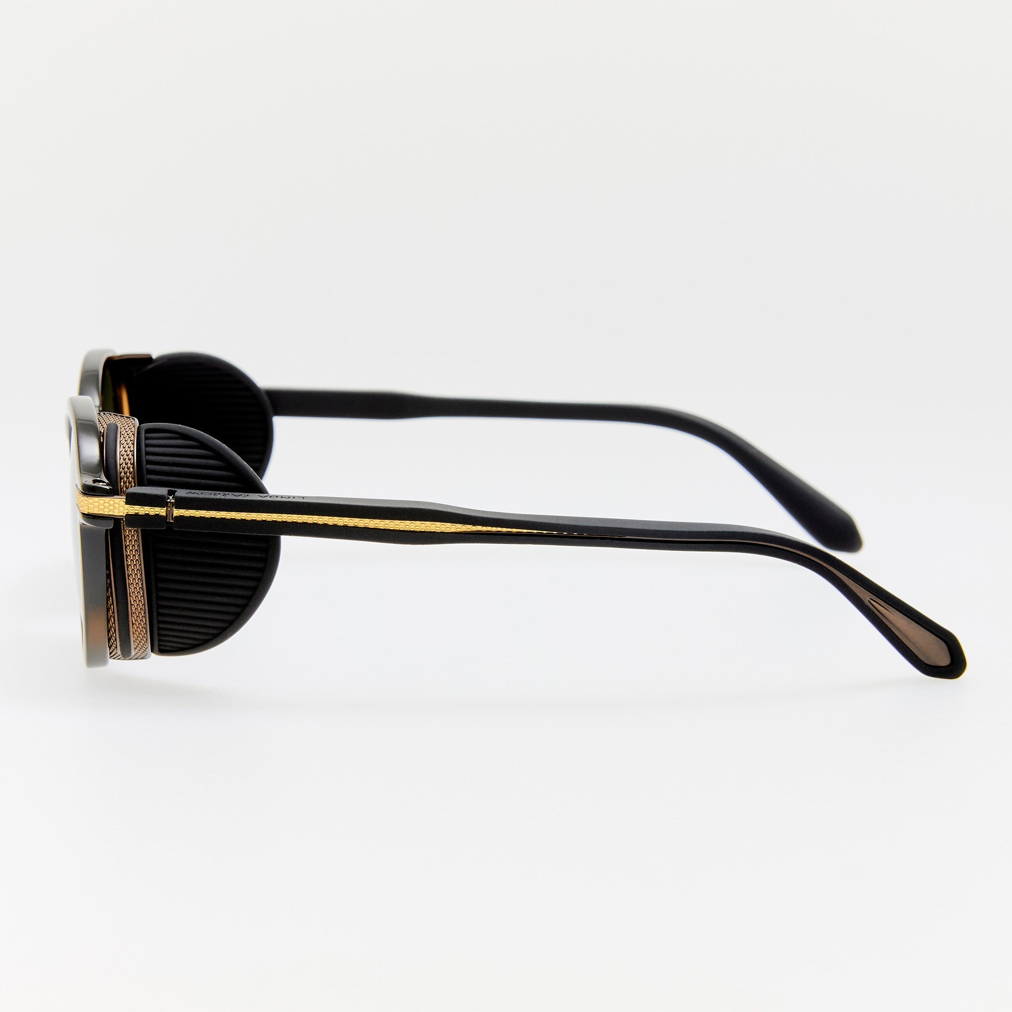 Orion Explorer Sunglasses in Matt Nickel and Black - LINDA FARROW-Sunglasses-
