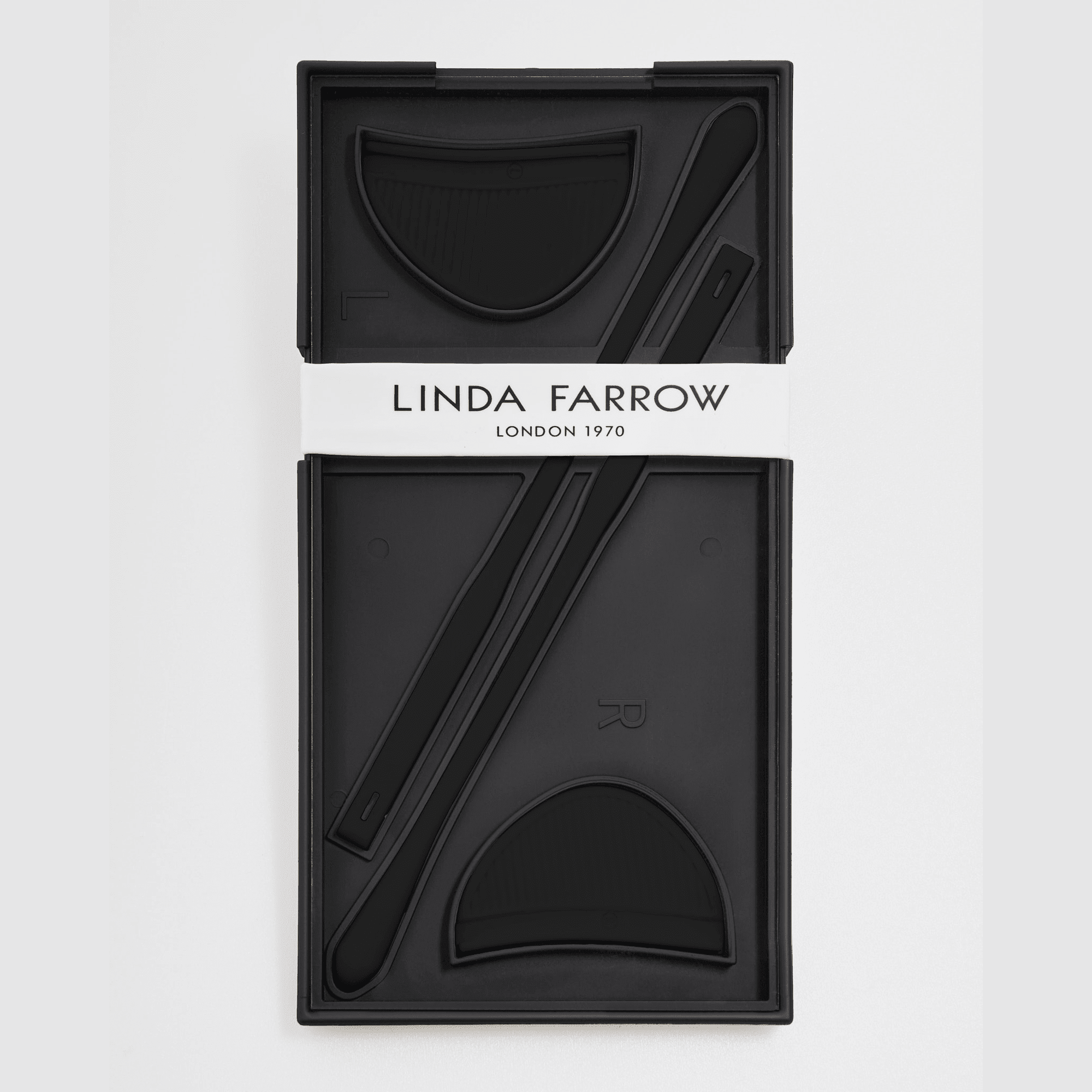 Orion Sunglasses in Matt Nickel and Black - LINDA FARROW - Sunglasses -